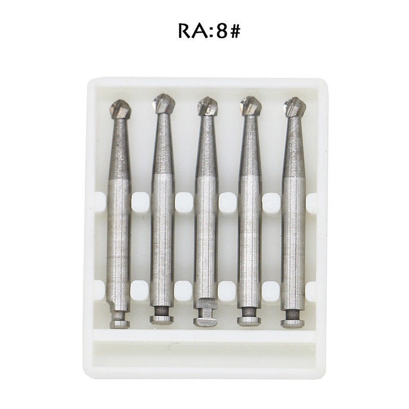 Dental Tungsten Steel Carbide Burs RA 1-8 For Low Speed Contra Angle Handpiece