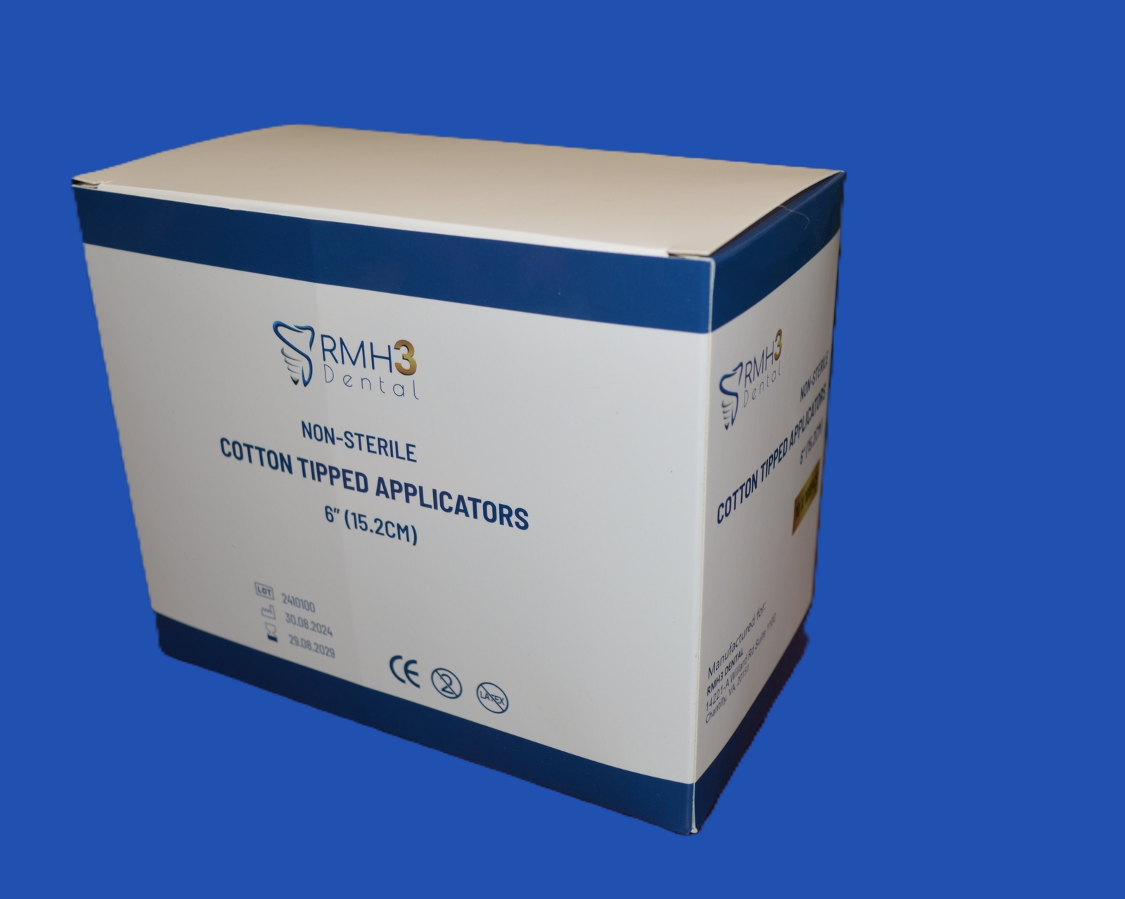 RMH3 Dental 6″ Non-Sterile Cotton Tip Applicators, Box of 1000