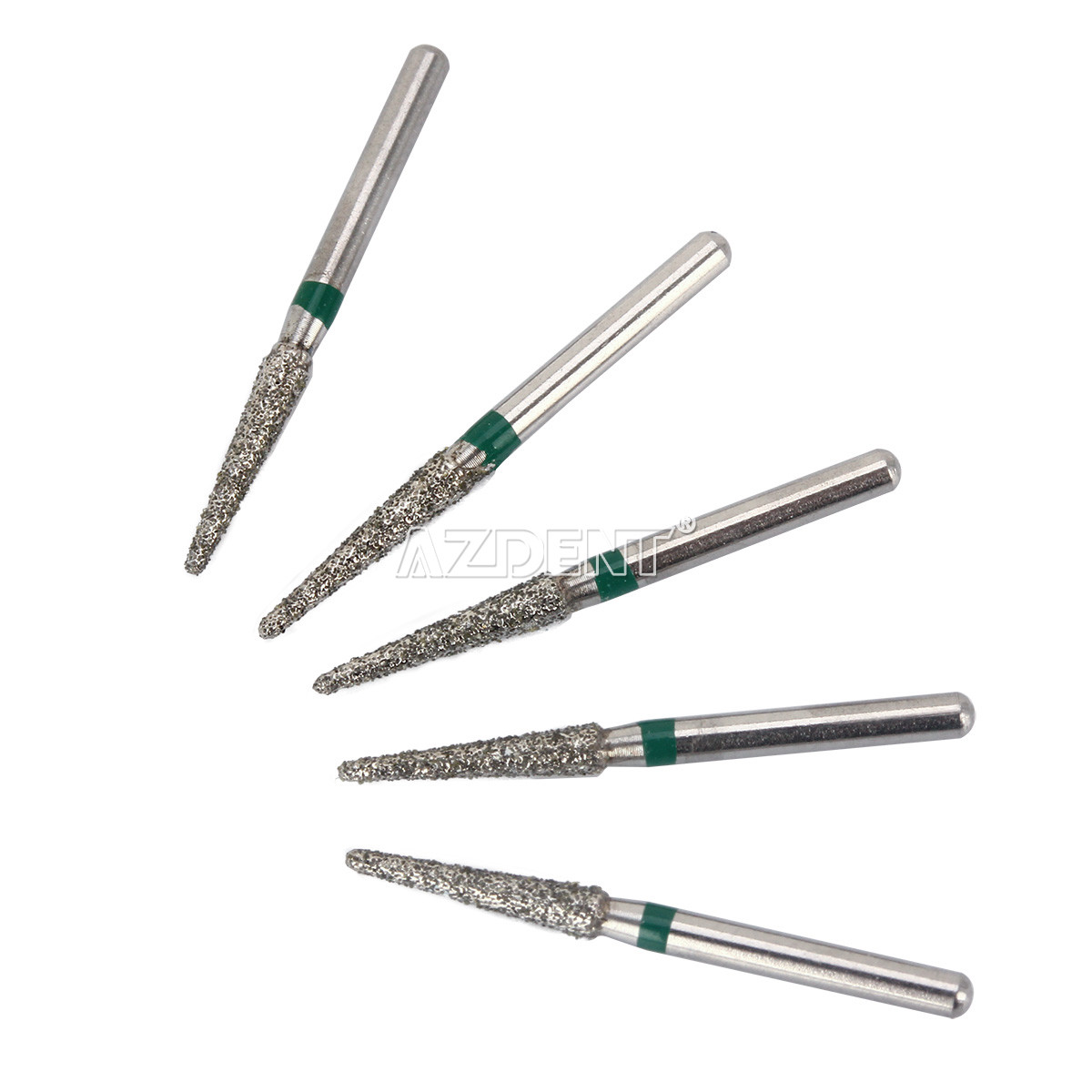 AZDENT Dental FG Diamond Burs For High Speed Handpiece Friction Grip 5Pcs/Box