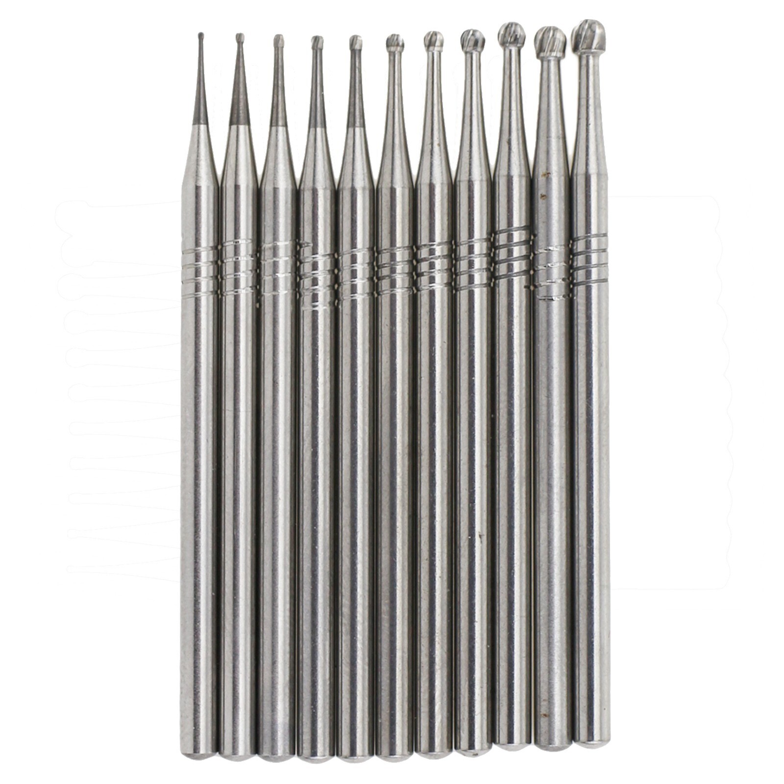 WAVE Dental Carbide Burs Straight Handpiece Bur Round HP #1/4 4 6 8 10 44.5mm