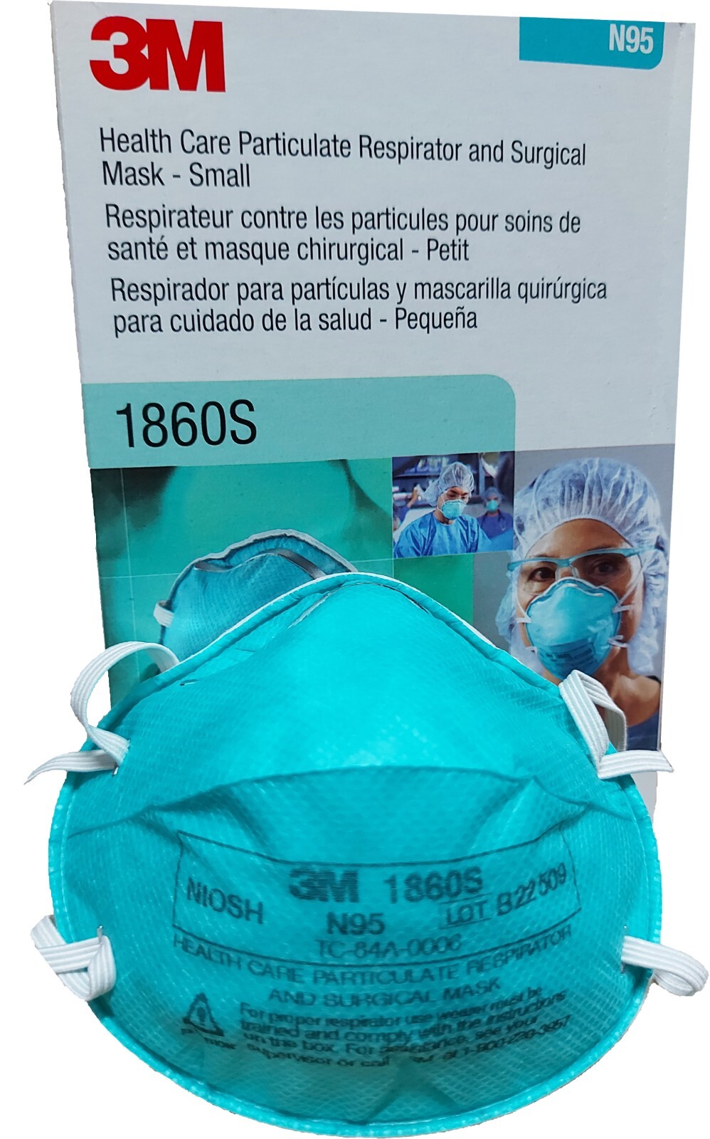 3M™ NIOSH Respirator & Surgical Mask Exp2027, 80 pcs (Child) 1860s N95 Authentic