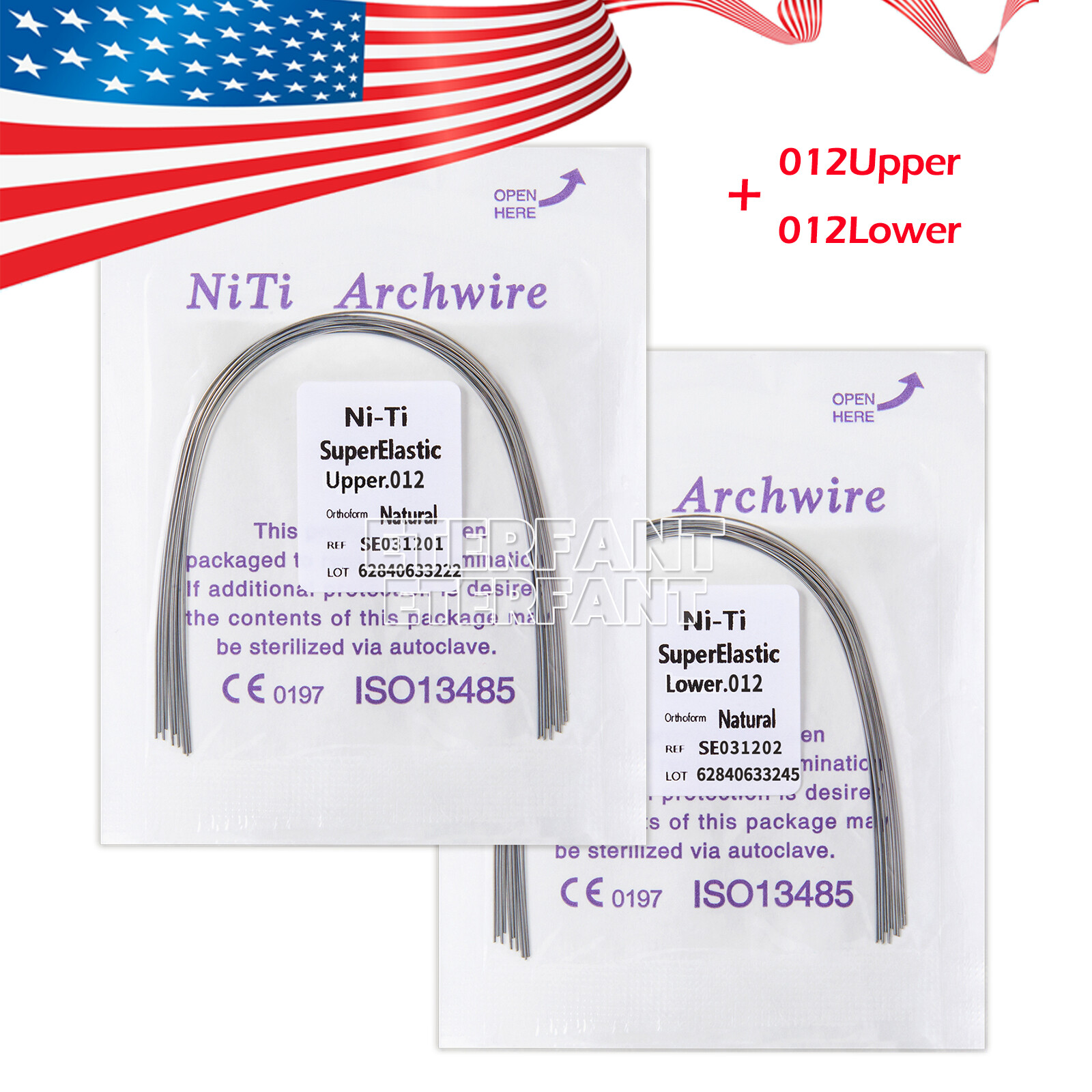 ETERFANT Dental Ortho Arch Wires Stainless Steel/Super Elastic NITI US