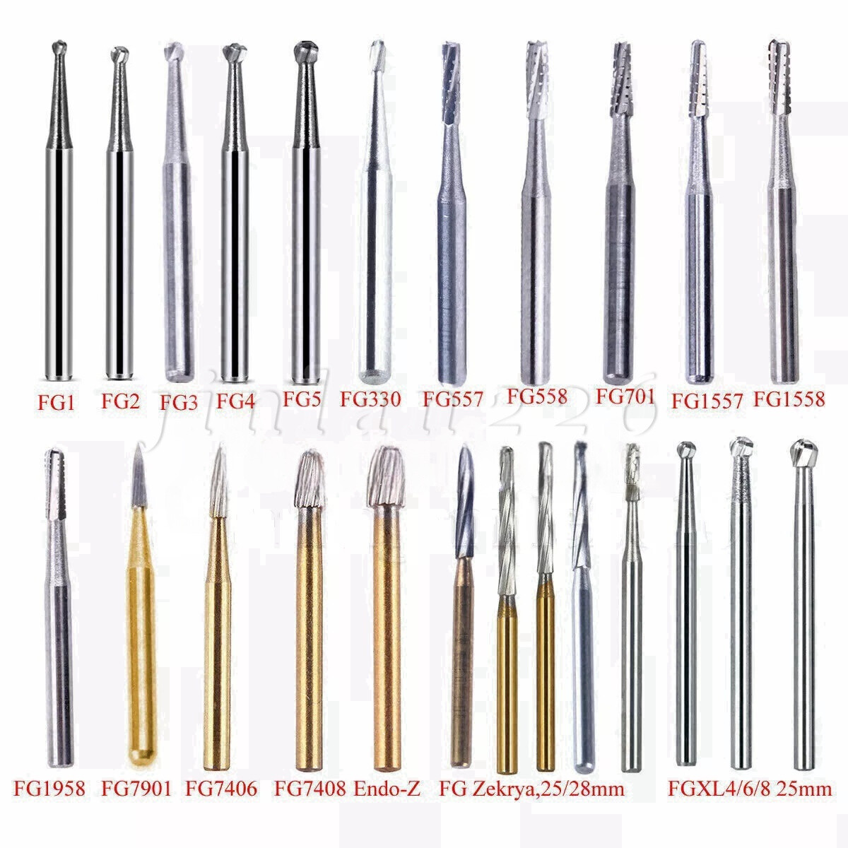 Dental Round Tungsten Carbide FG RA Bur For (Surgical) High Speed Handpiece