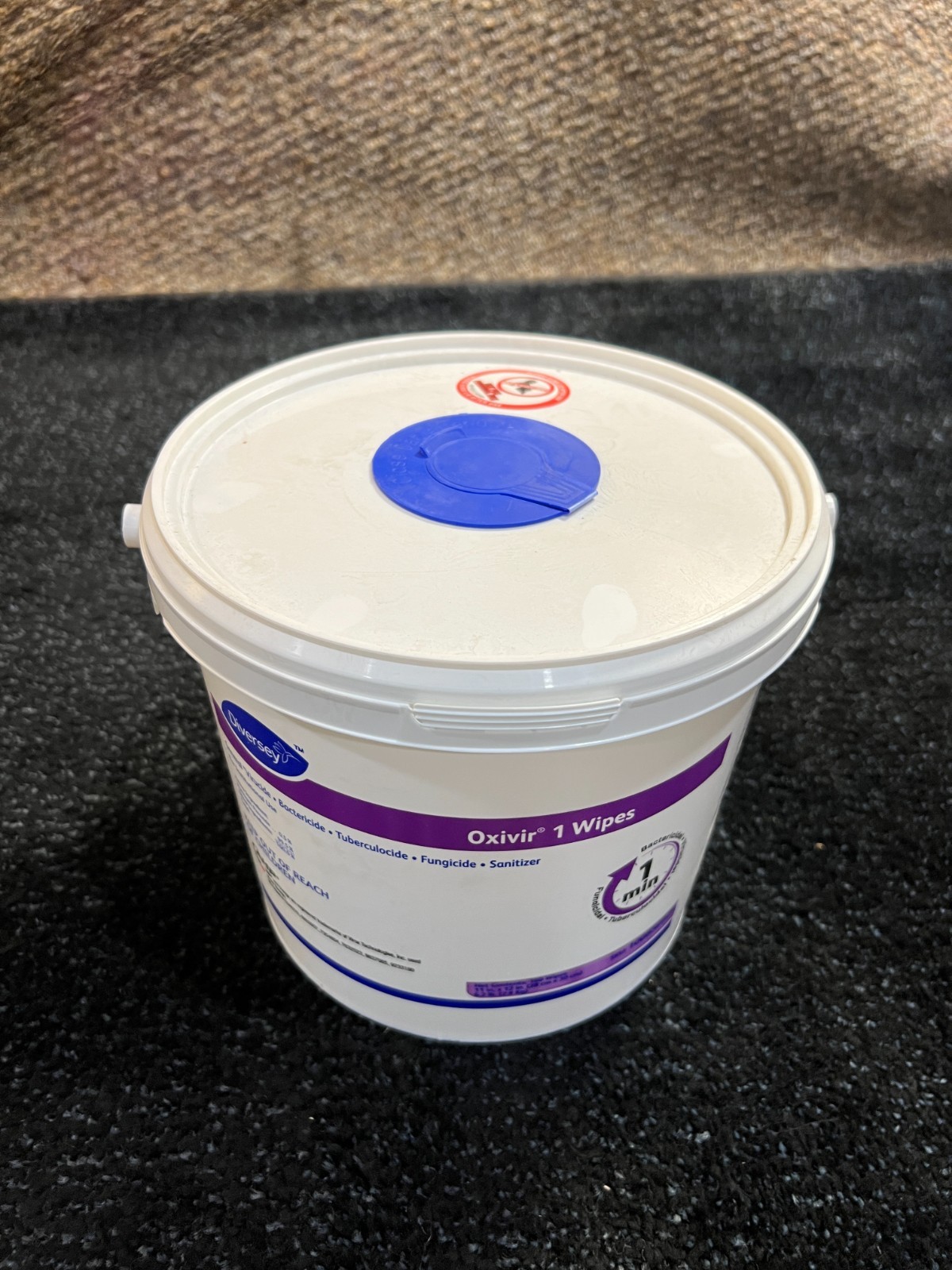 (QTY 480) Diversey 100850924 Oxivir 1 Wipes Big Tub 11″x 12″Unscented Wipes