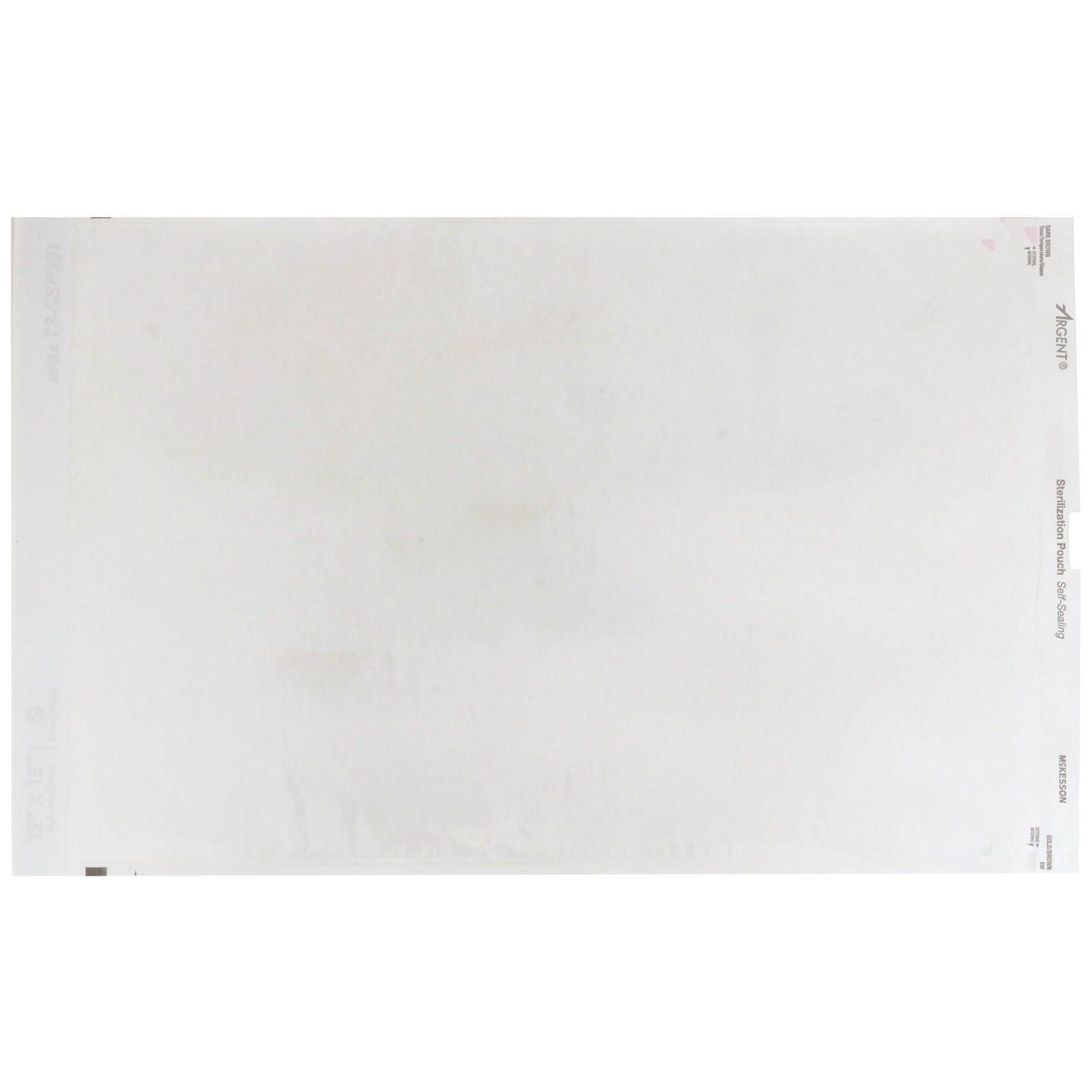 McKesson Argent Sure-Check Sterilization Pouch Transparent Blue 12 x 18″ Self