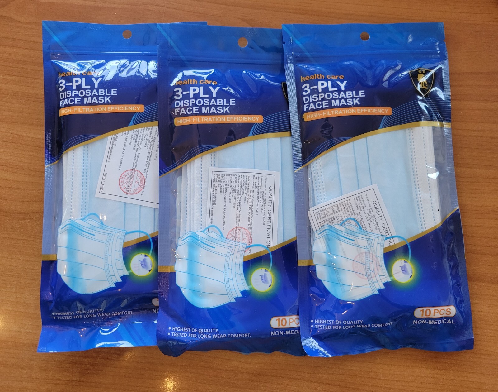 30Pcs White 3-Ply Face Mask Disposable Non-Medical Surgical Cover