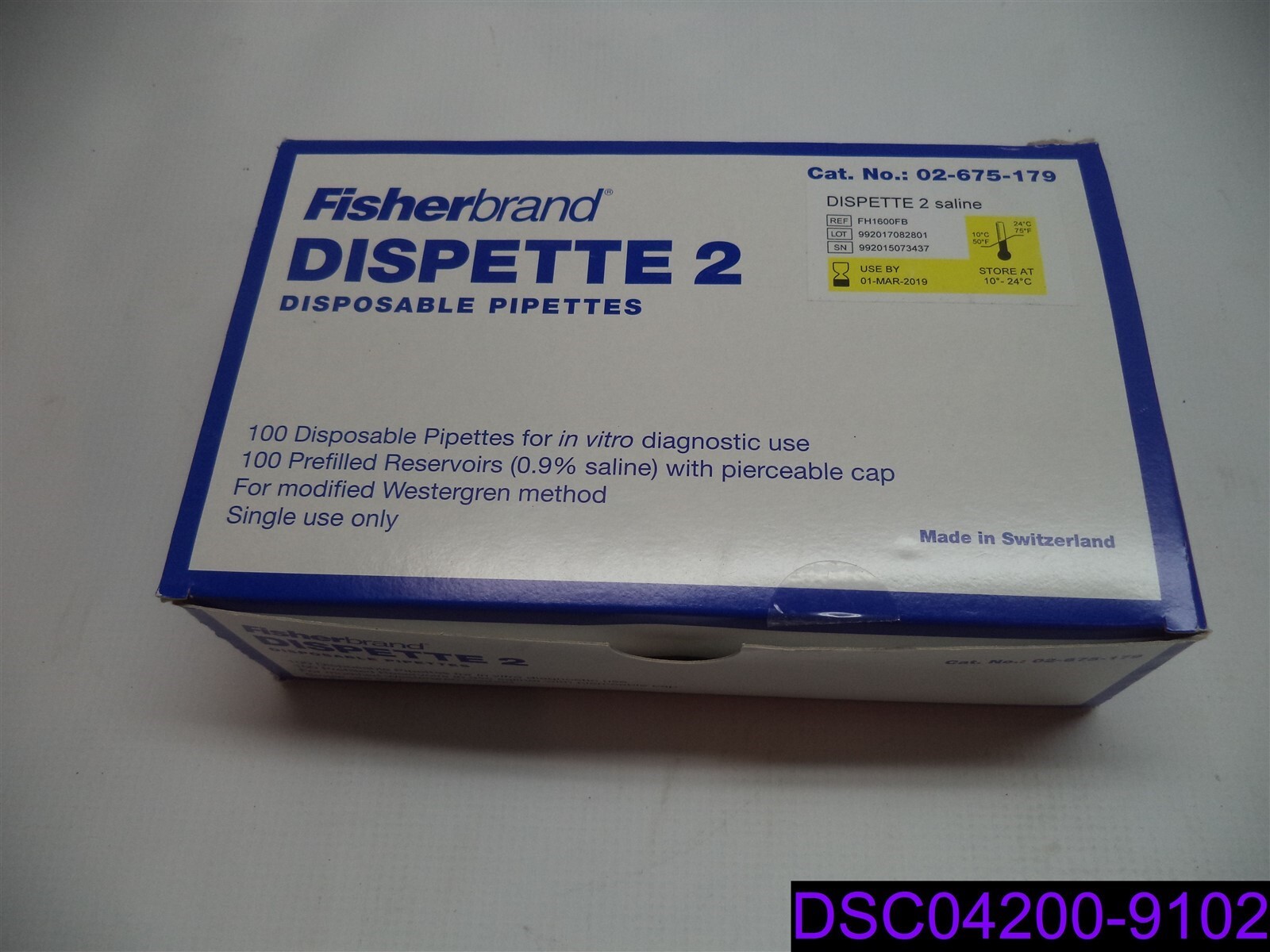 Qty = 100: FisherBrand Dispette 2 Pipettes 02-675-179