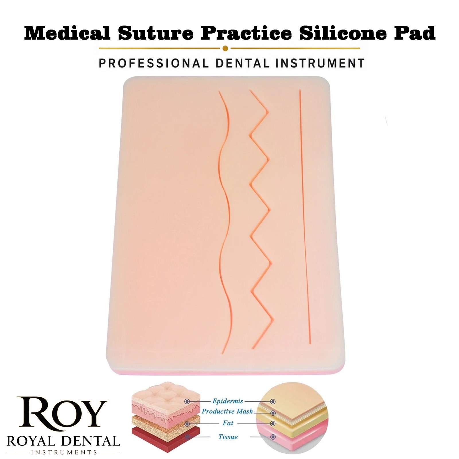 New Medical Skin Suture Practice Silicone Pad Wound Simulated For Training Kit