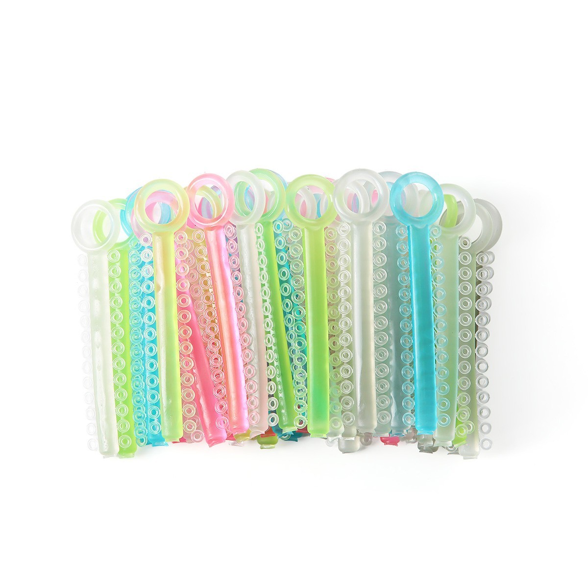 1040pcs/box Dental Orthodontic Ligature Ties Elastic Rubber Bands Dark Light Mix