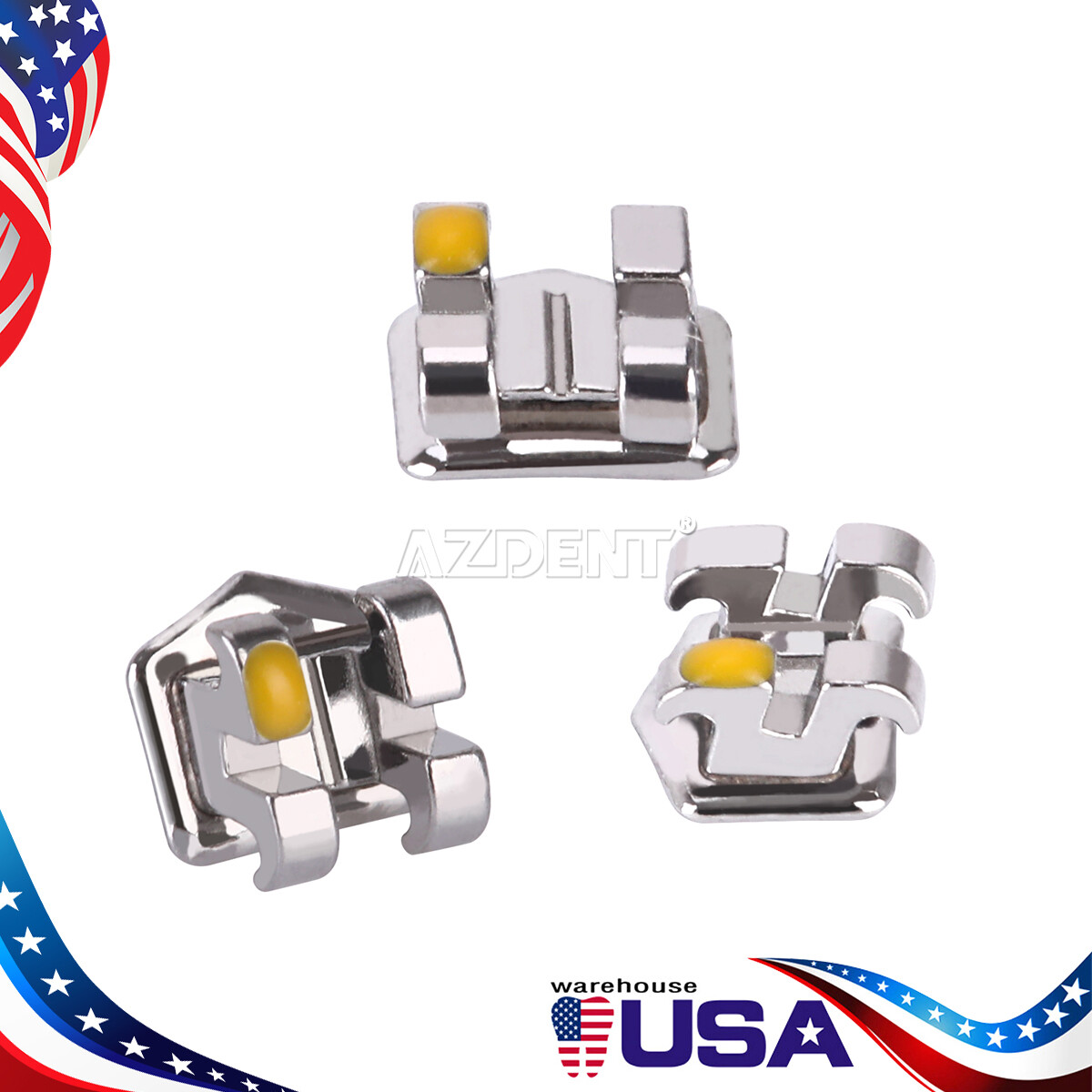 20X AZDENT Dental Orthodontic Bracket Braces Mini Standard Roth MBT 018 022 FDA