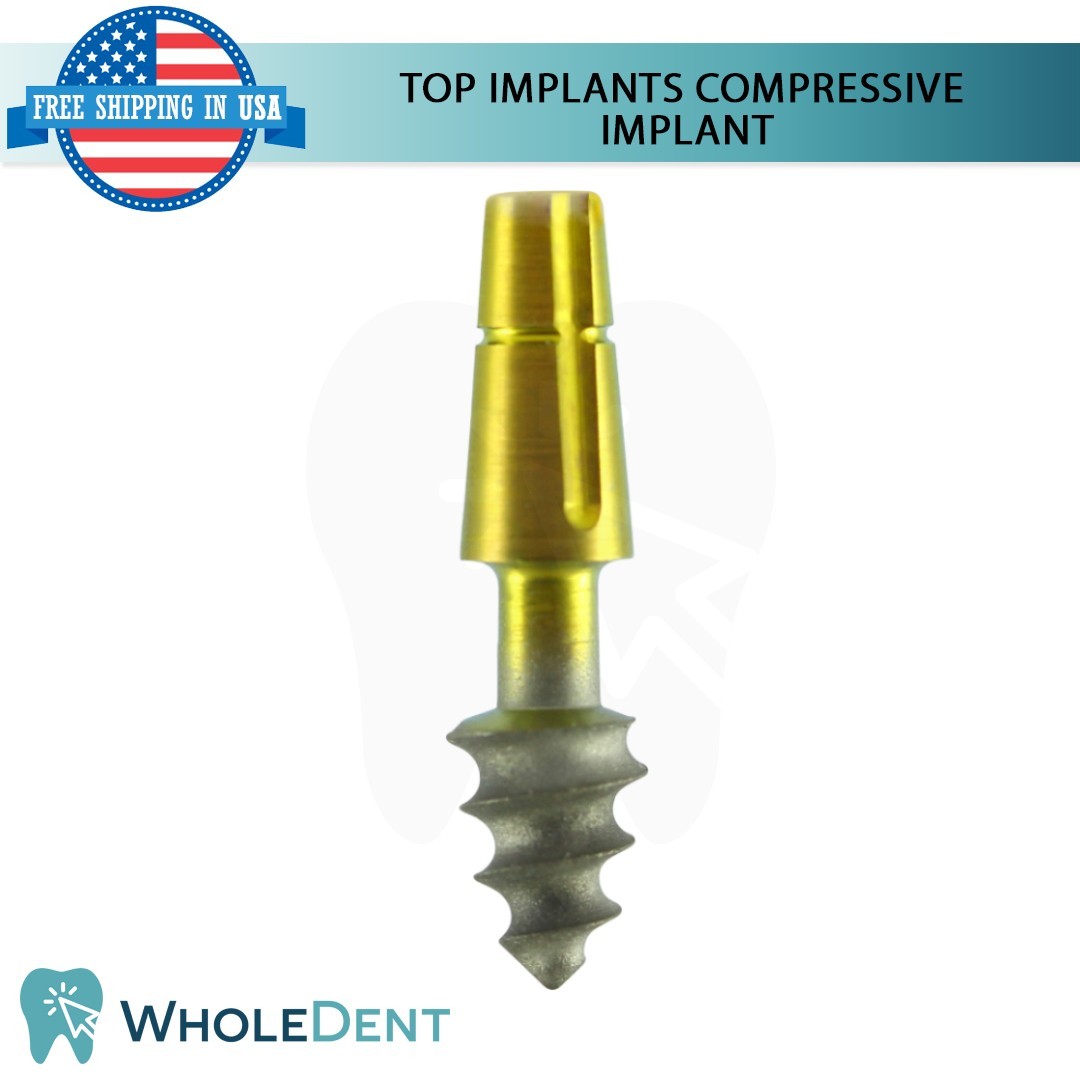 1x Dental Compressive Monoblock Fixture Titanium Sterile SLA Surface Dentistry