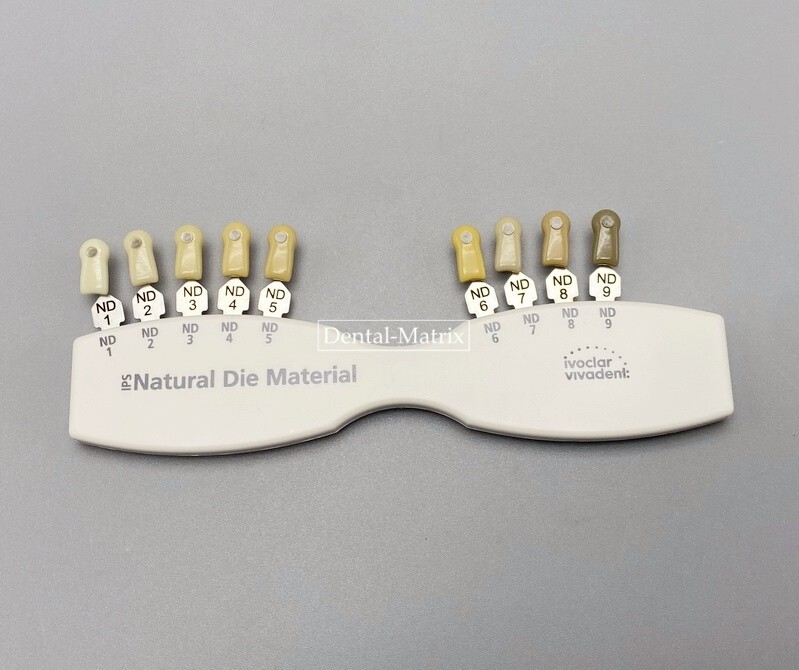 Dental IPS Natural Die Material Shade Guide Ivoclar Vivadent ND1-9 Abutment 1Set