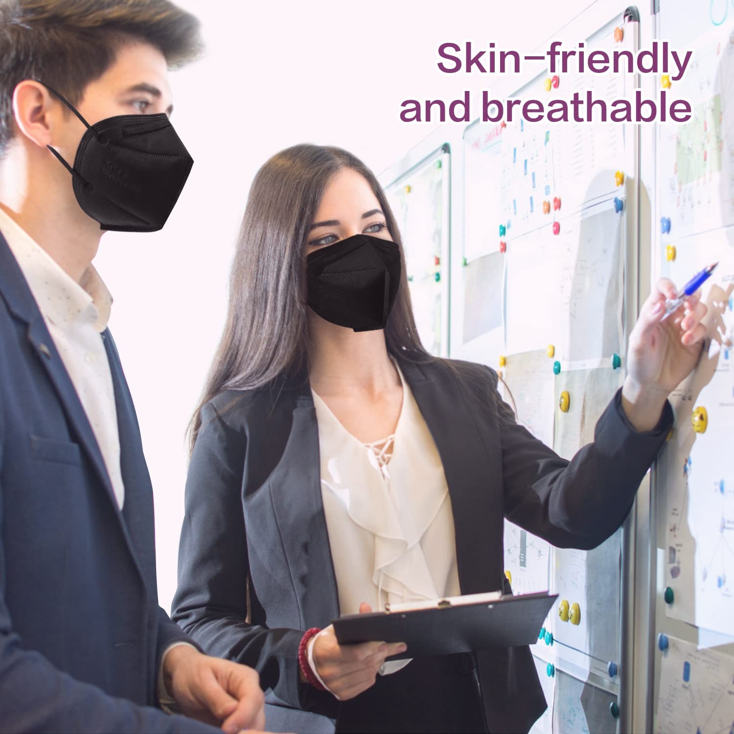 KN95 Face Mask 50 Pack, Disposable Respirator Masks, 5 Layer Design Safety Ma…