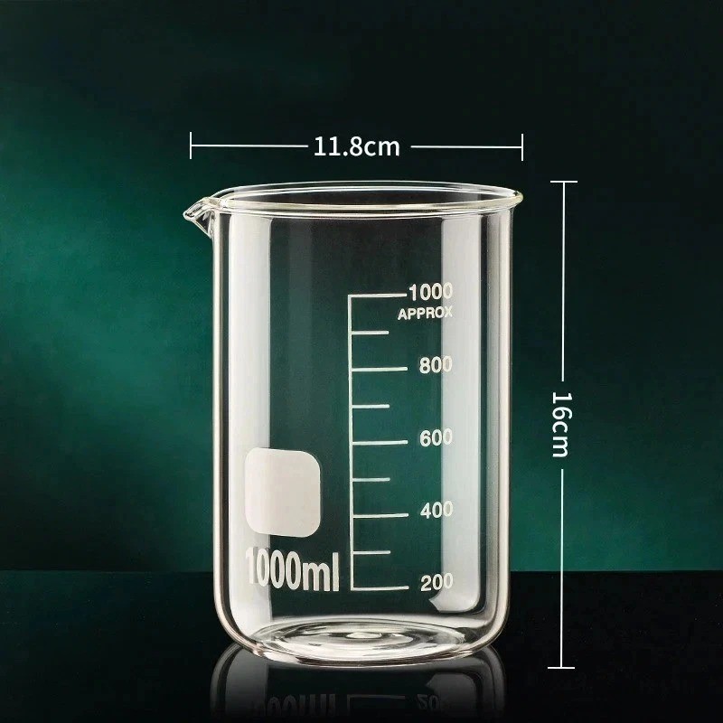 50/100/150/250/500/1000ml High Borosilicate Glass Measuring Cup Clear Scale Cup