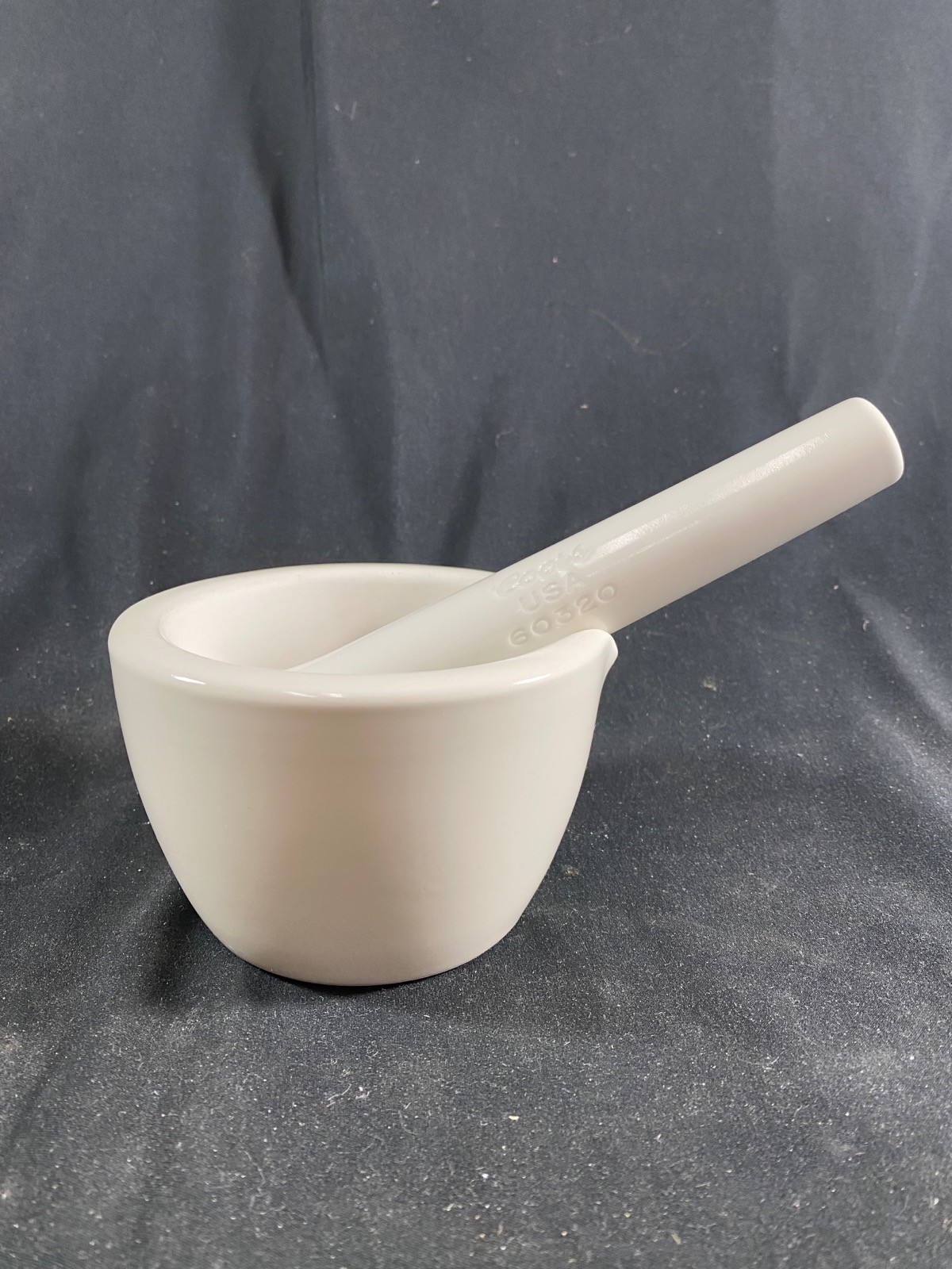 COORS COORSTEK 275mL Glazed Porcelain Mortar 180mm Pestle Set 60319/60320