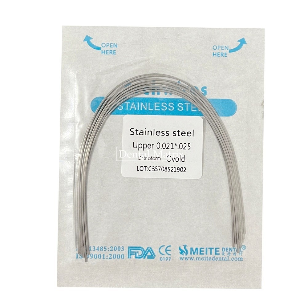 100 Pcs Dental Ortho S.S Arch Wire Round Rectangular Stainless Steel Wires Ovoid
