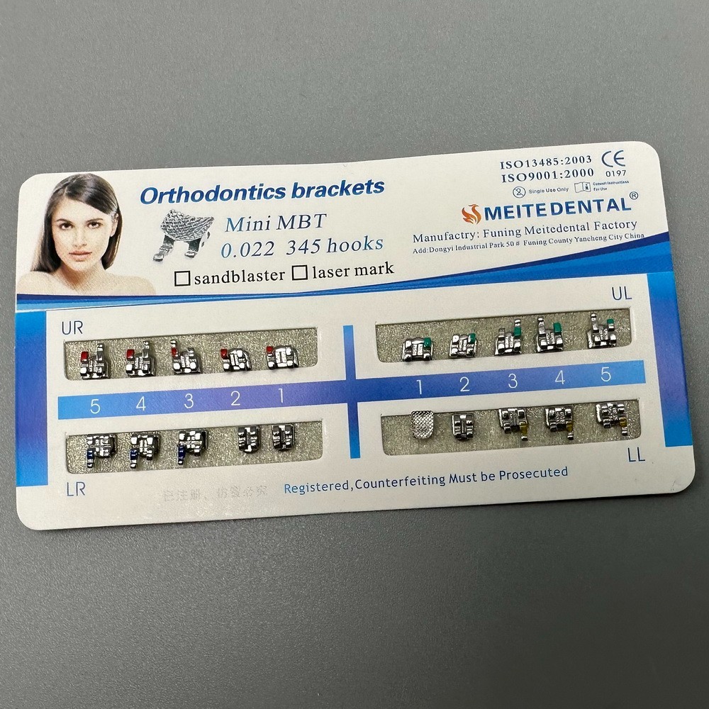 10Set Dental Brackets Monoblock Mini MBT/Roth 022 Slot Metal Orthodontic Bracket