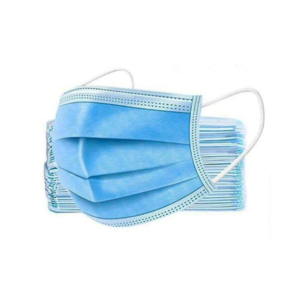 100 PCS Face Mask Medical Surgical Dental Disposable 3-Ply Earloop Mouth Cover