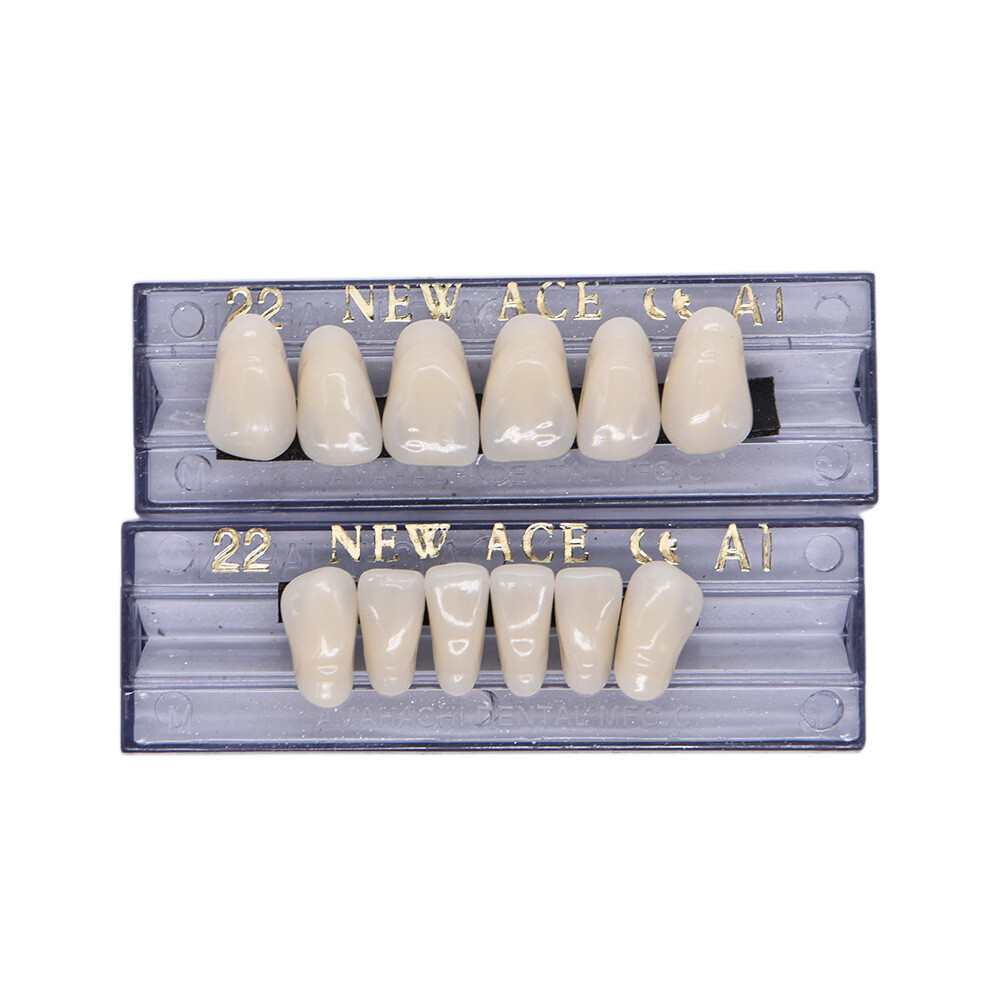 168Pcs Acrylic Resin Denture #22 Dental Upper Lower Shade A1 Teeth Set HOT #22A1