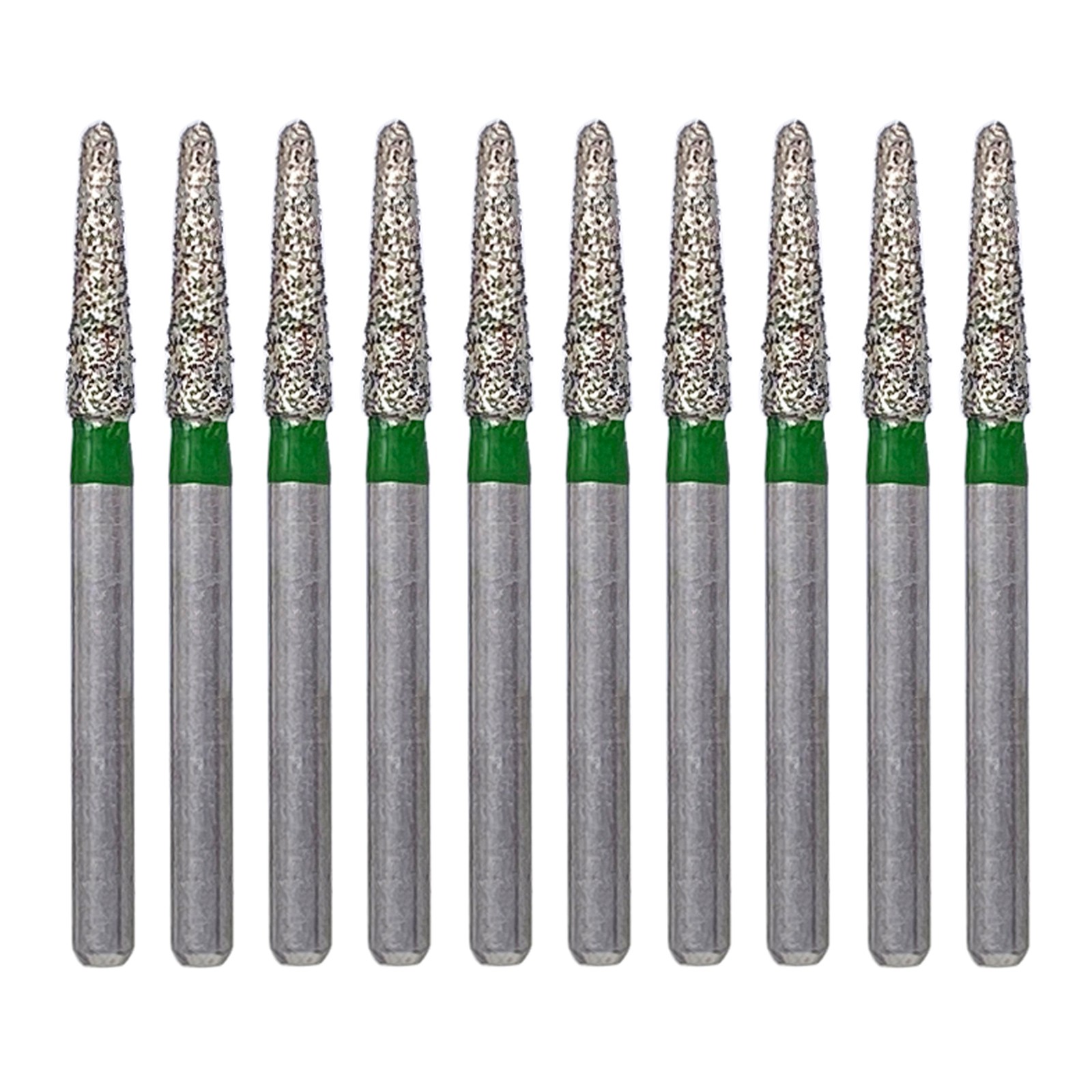 Dental Diamond Burs FG 856/016C Round End Taper Coarse Grit Green High Speed Bur