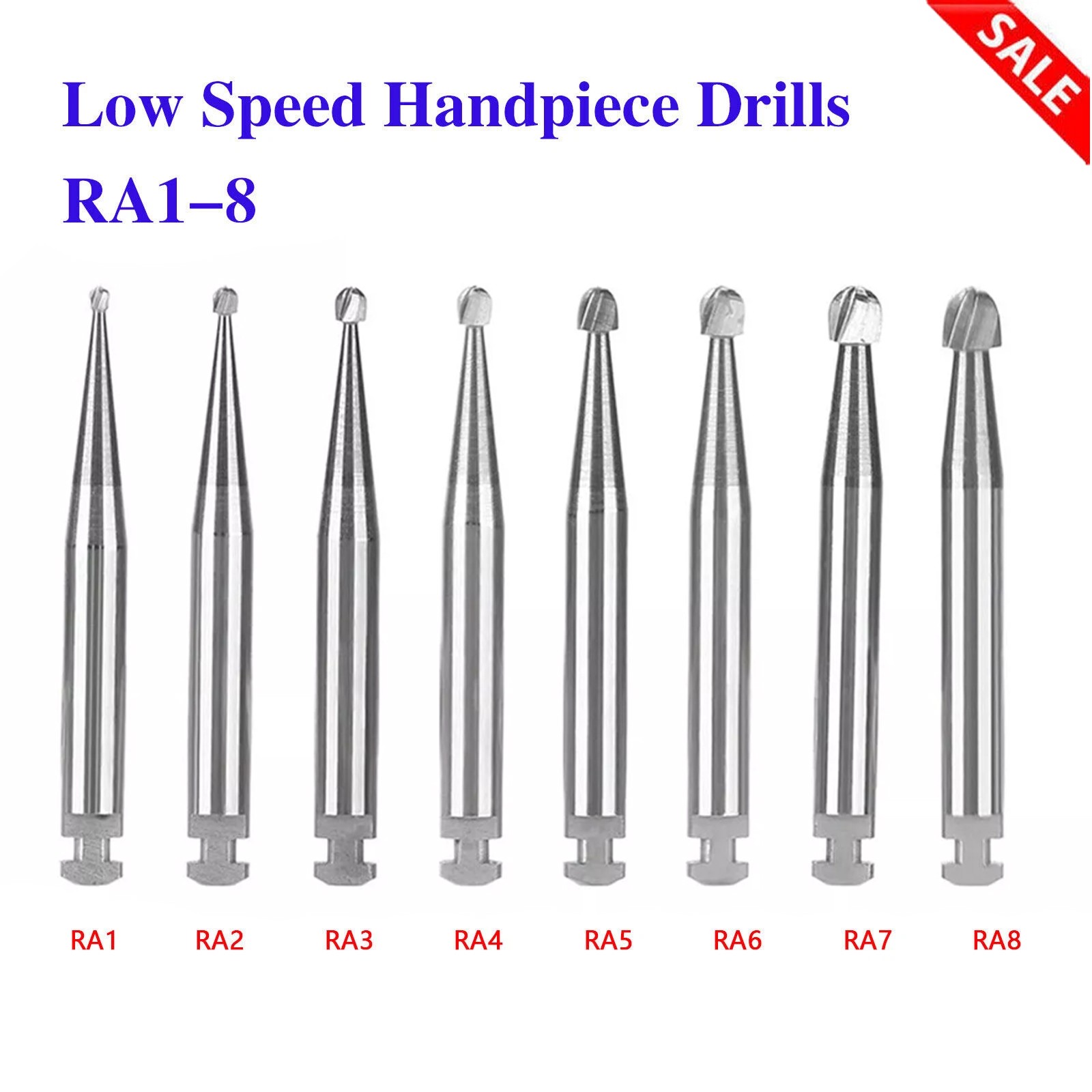 Dental Round Carbide Bur for Slow Speed Latch Type Handpiece RA 1# – 8# Burs