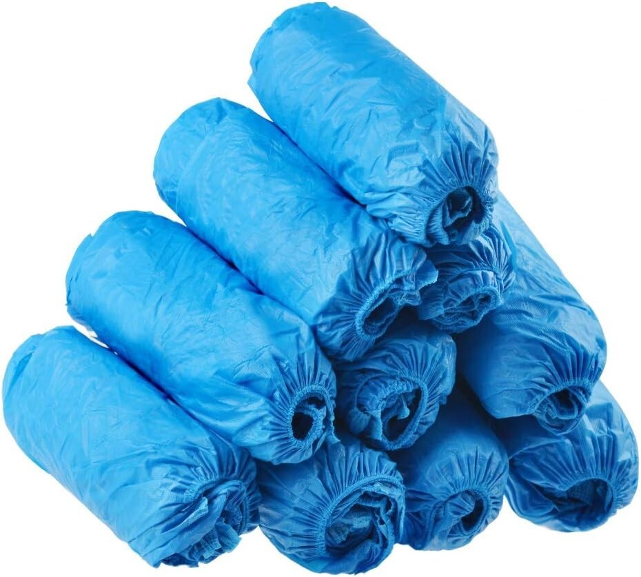 100Pcs (50 Pairs) Non-Woven Fabric Disposable Shoes Covers Elastic Band