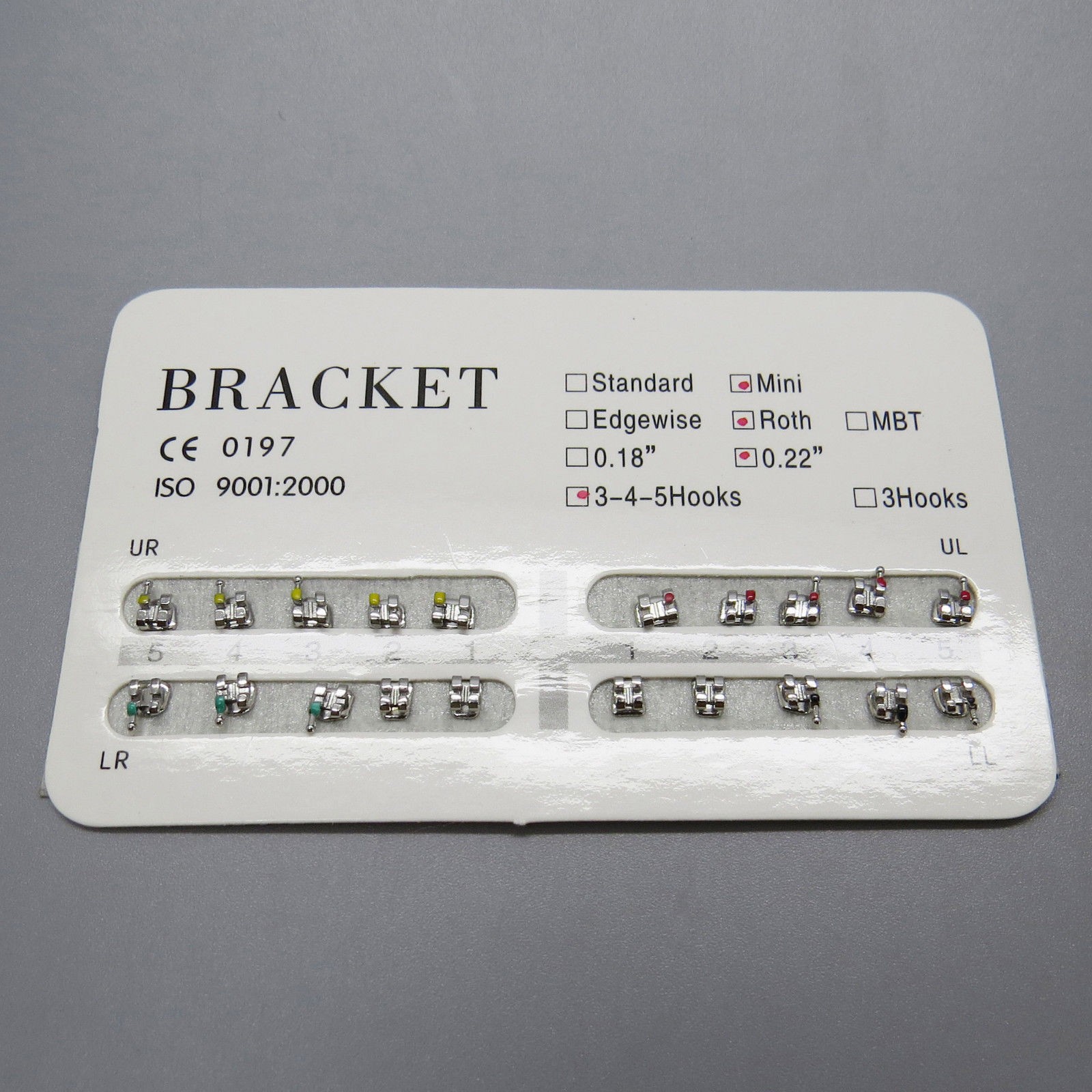 Dental Orthodontic Braces Kit 0.022 Roth Brackets/Ligature Ties/NiTi Arch Wire