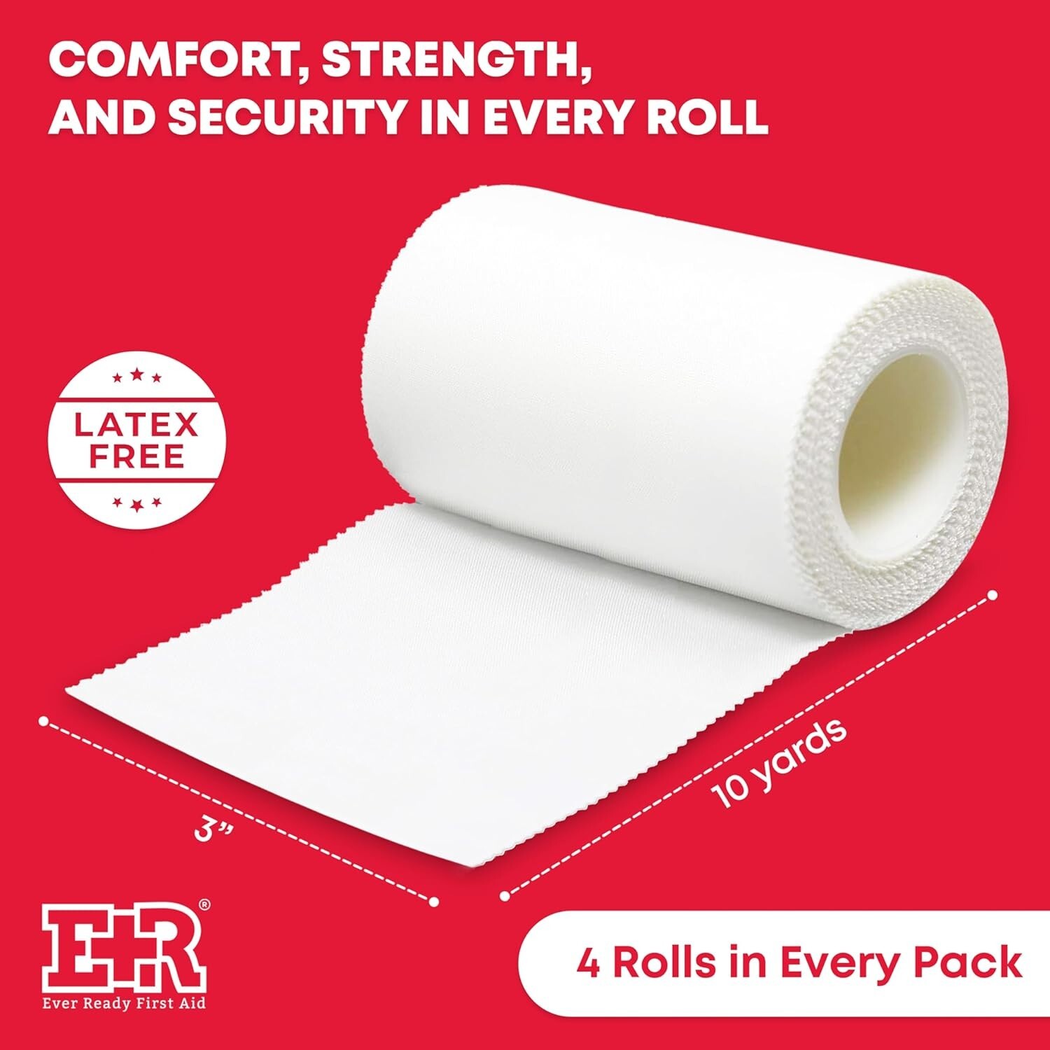 Dynarex 3564 Tape Cloth 3″x10 Yds – 4Rolls