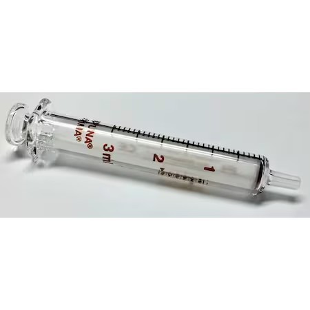 Fortuna 7.102-29 Reusable Glass Syringe, Glass Luer, 3 Ml