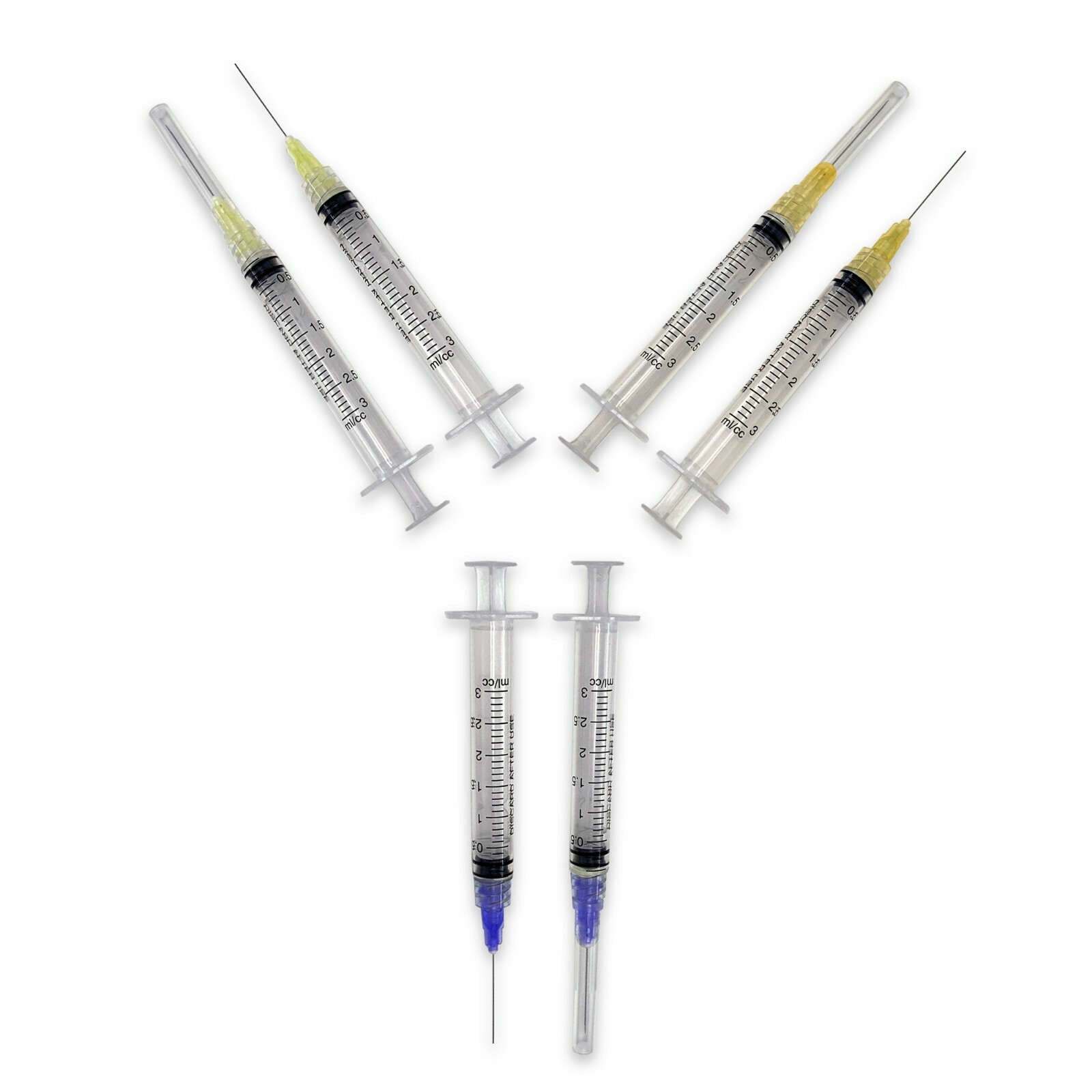 Dental Irrigation Syringes & Tips, 3 cc 25 Gauge – Orange (Box of 100)