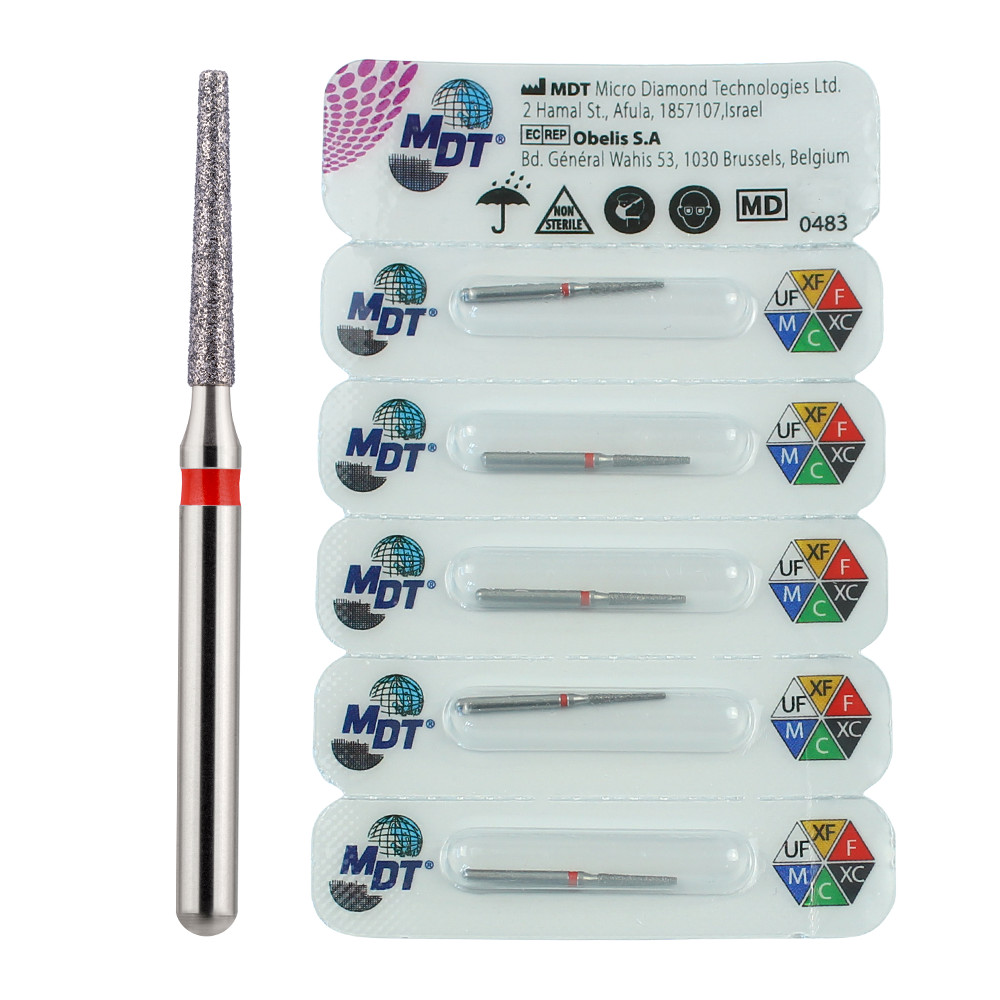 Dental MDT Safe Shank FG Diamond Flat End Taper 847 Burs 172 Cr0wn Preparation