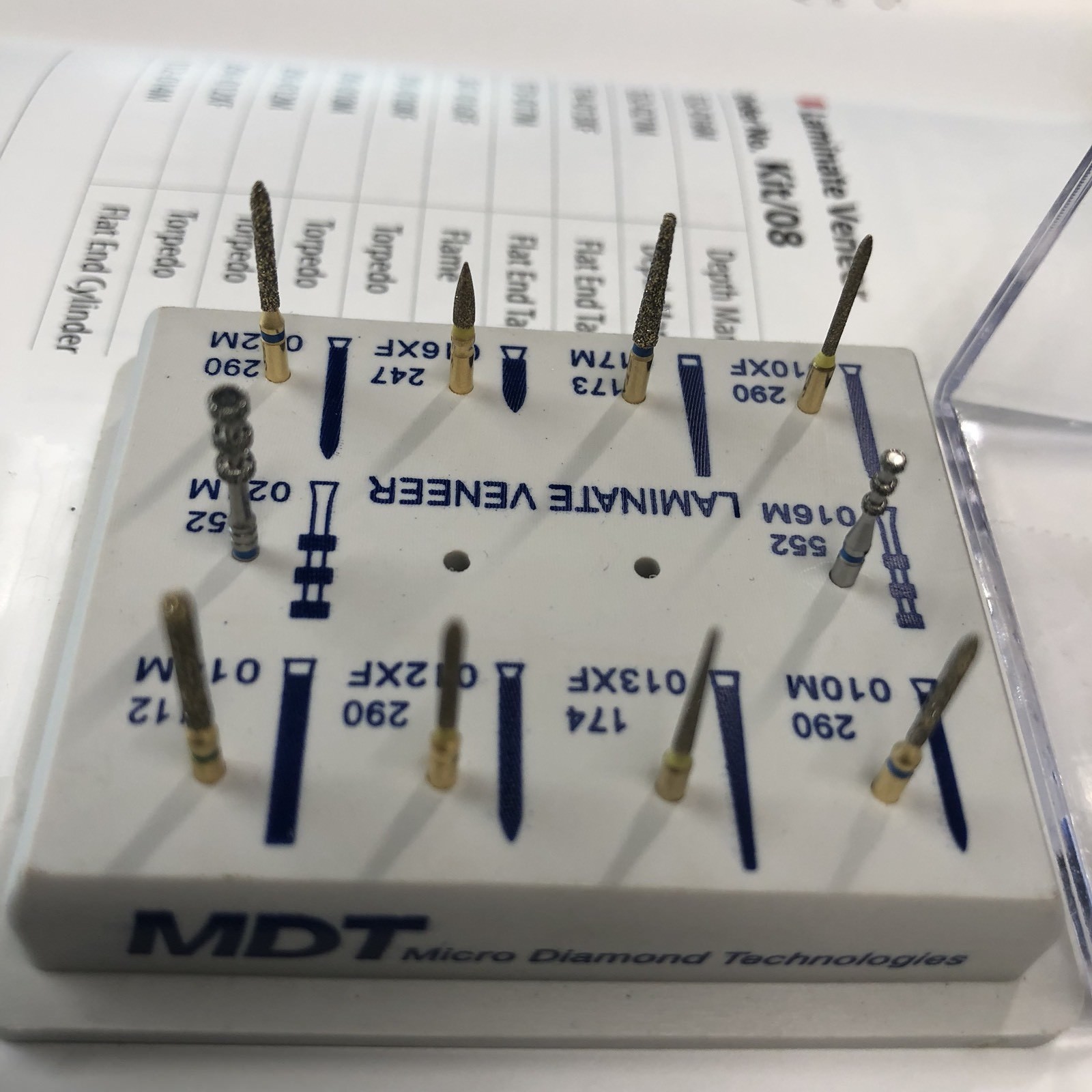 MDT Dental 1 The Laminate Veneer Kit FG Diamond Burs & autoclavable