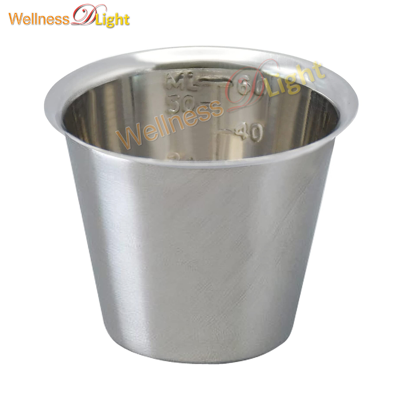 Stainless Steel Graduated Medicine Cup Reusable Autoclavable Unbreakable 2 oz.
