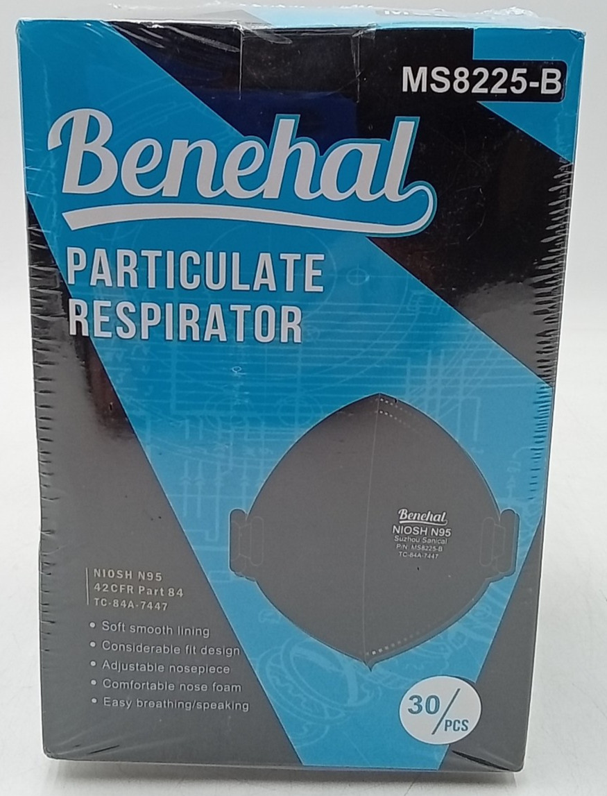 NIOSH Approved N95 Mask Particulate Respirators 30ct Face Masks Black Exp 6/29