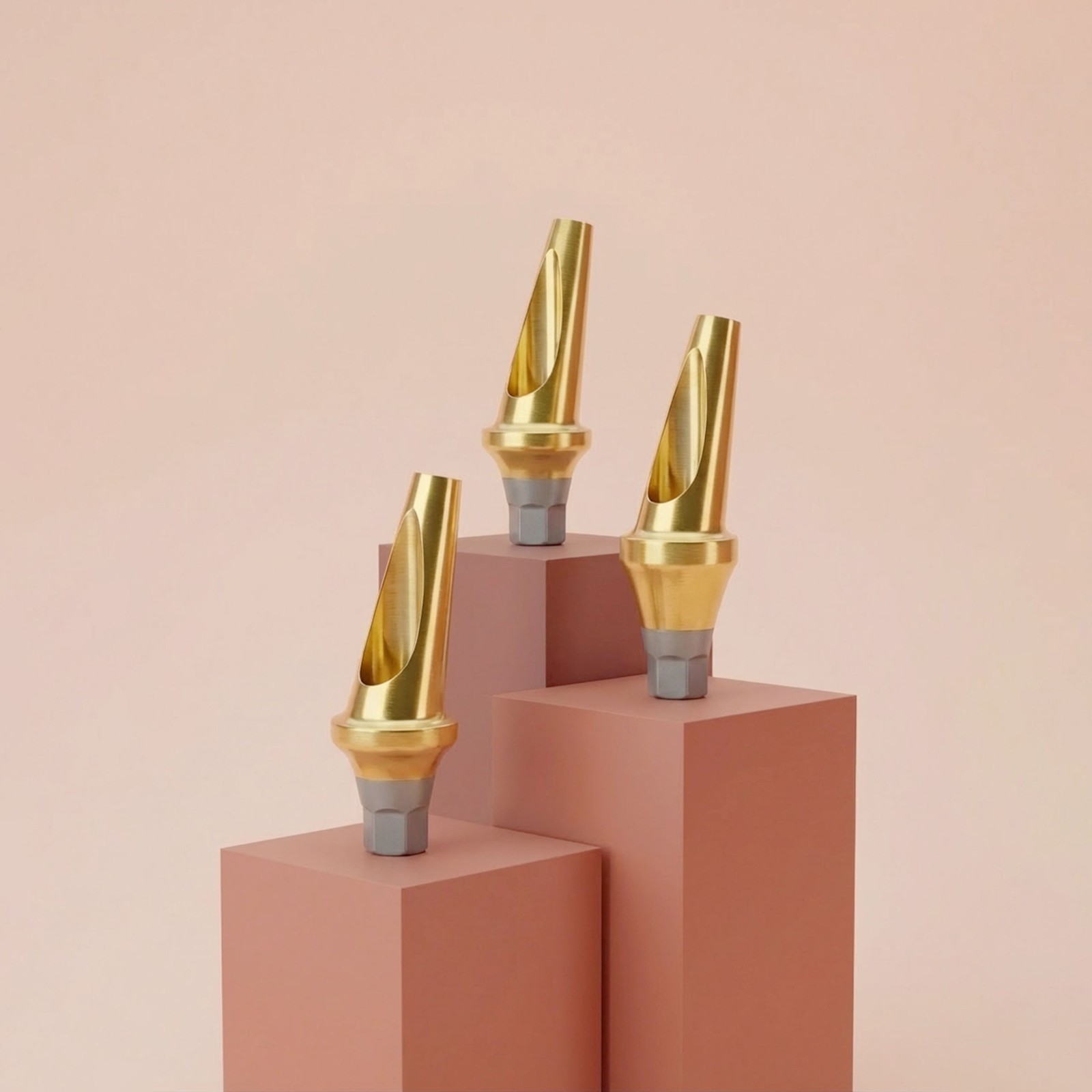 US 5Pcs 17° Angled Anatomic Abutment Hiossen Osstem Mini Regular Hex Titanium