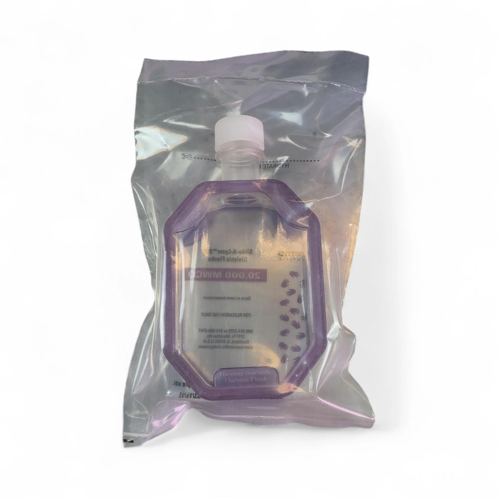 Thermo Scientific 20k-MWCO 250mL Cap. Slide-A-Lyzer Dialysis Flasks 87763
