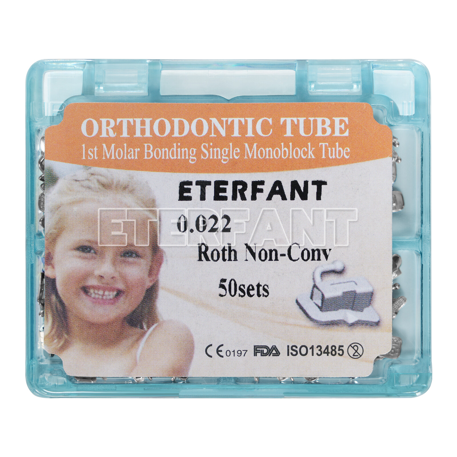 200PCs ETERFANT Dental Ortho Buccal Tubes Monoblock Roth 022 1st Molar Bondable