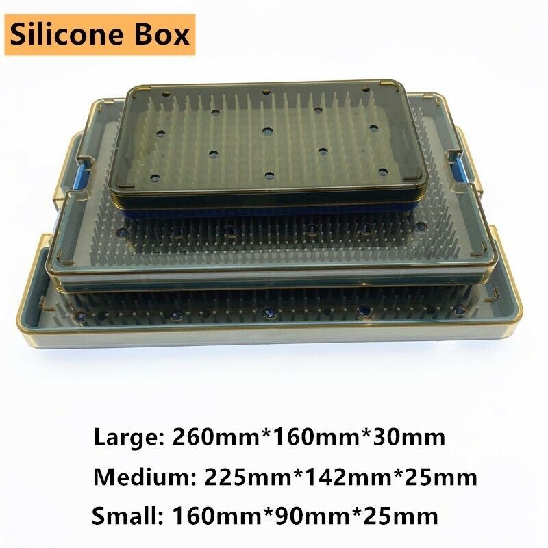 Small Size Autoclave Sterilization Tray Surgical Instrument Sterilization Box US