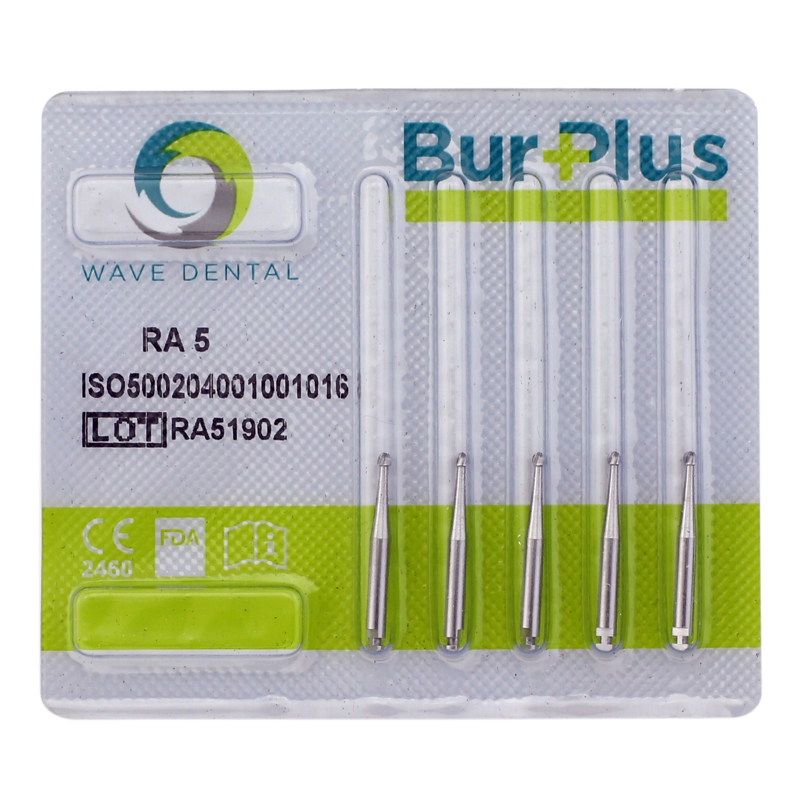 Wave Dental Latch Carbides Contra Angle Bur 22mm Round Taper Fissure Invert Cone