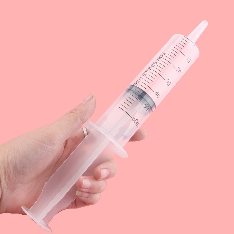 60-350ML Reusable Big Large Plastic Hydroponics Nutrient Measuring Syringe