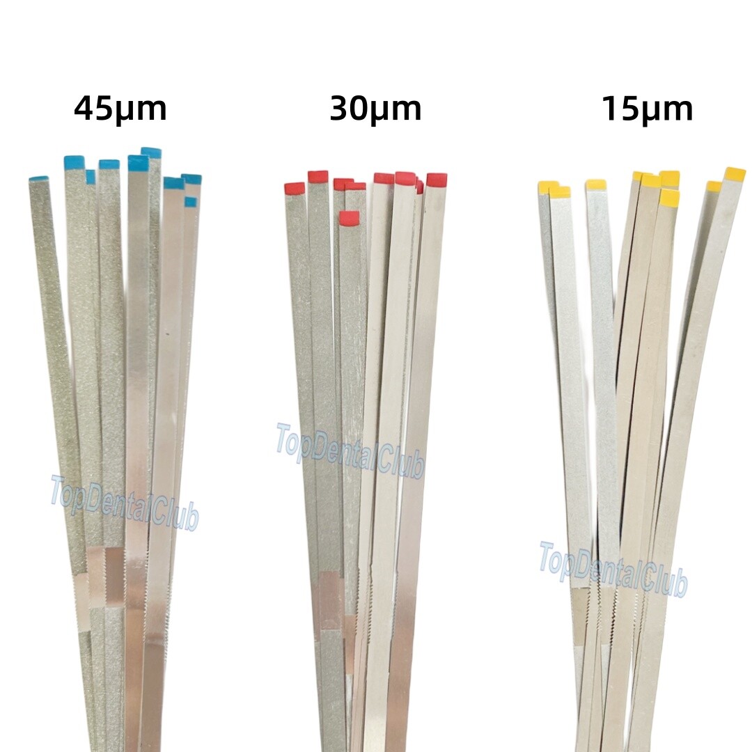 Dental S.S Diamond Polishing Finishing Strips Metal Polishing Sands Single Side