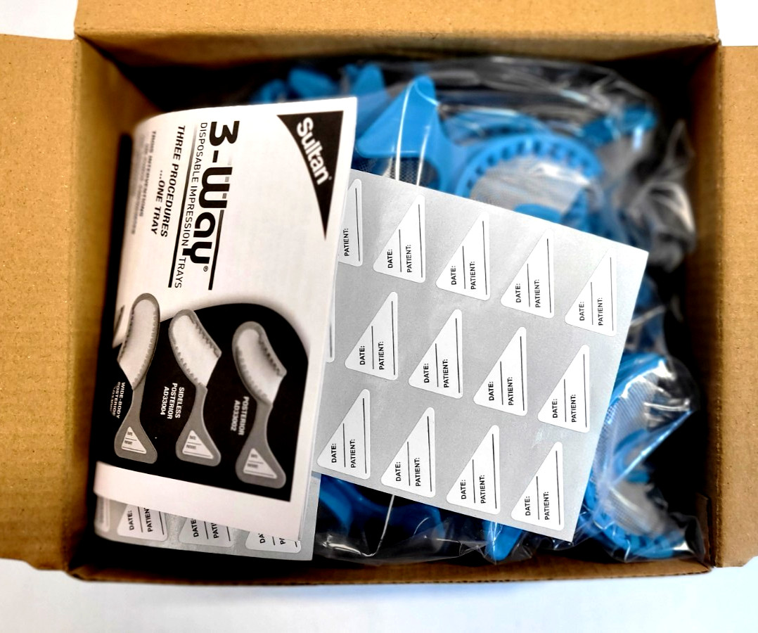 Sultan 3-Way Disposable Impression Trays Anterior REF AD33001 35/Box