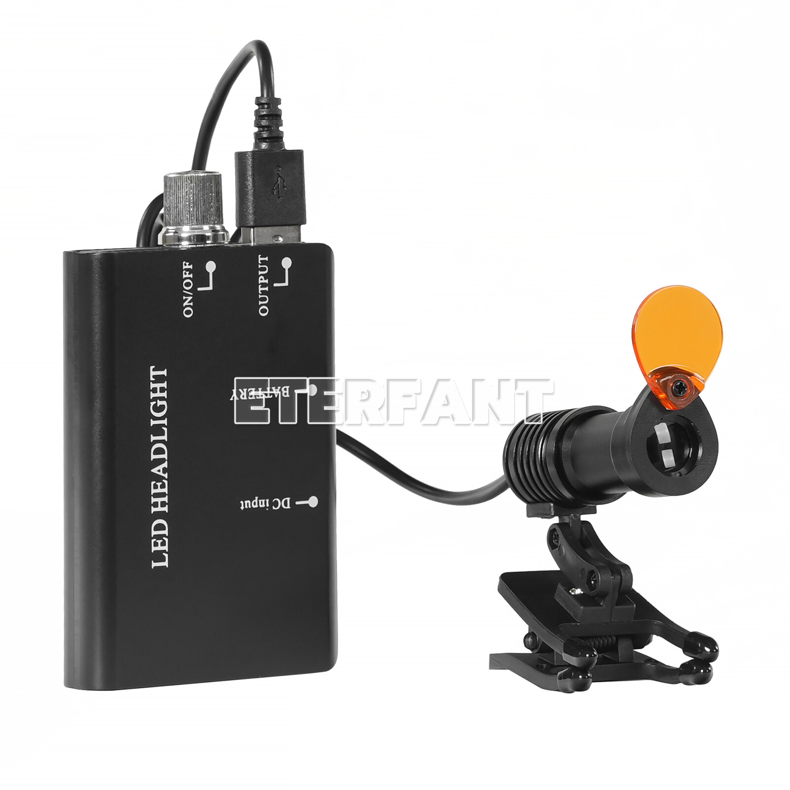 ETERFANT Dental 5W LED Headlight Lamp Metal Clip W/Filter for Binocular Loupes