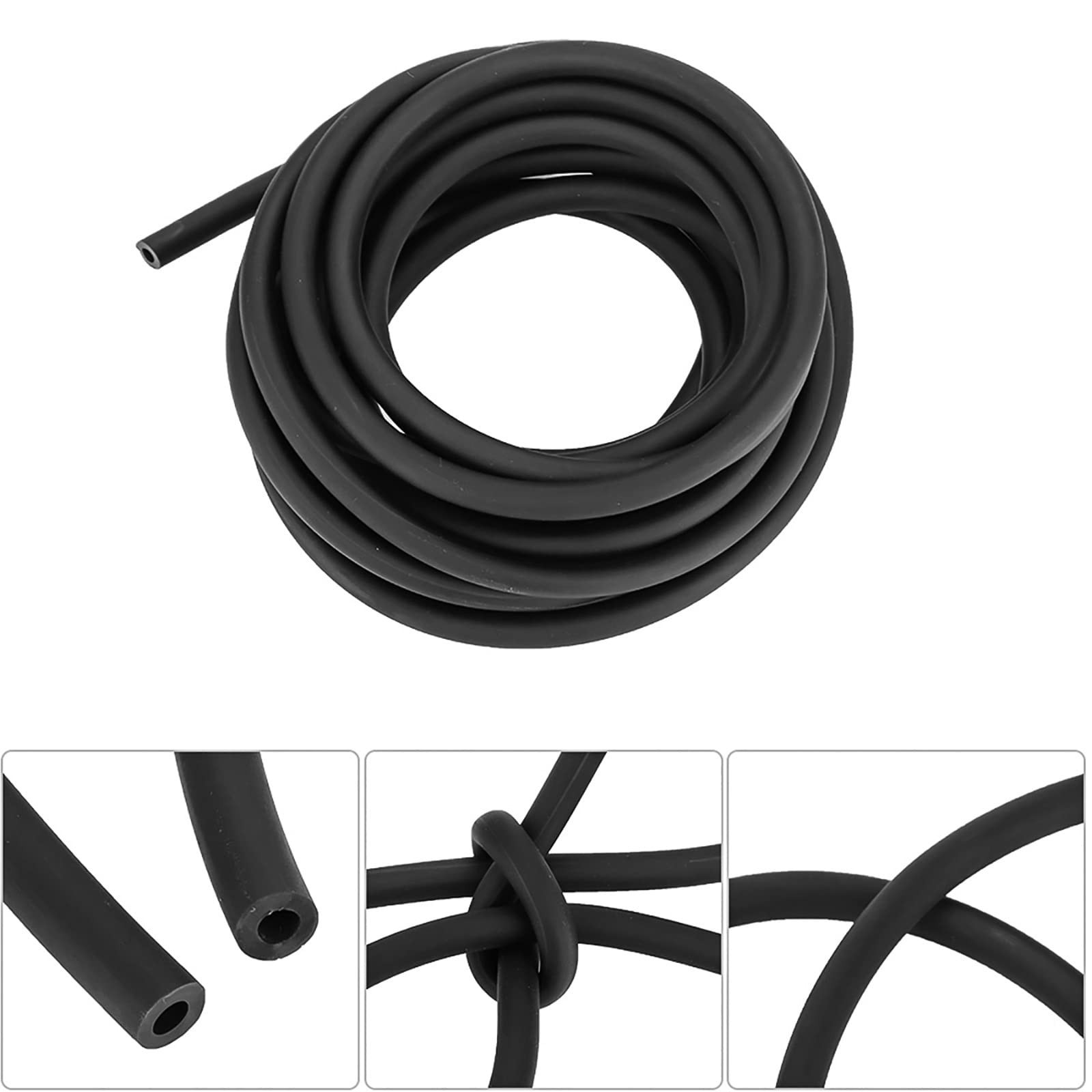 33FT Black Latex Rubber Tubing 3/8in OD 1/4in ID for Slingshots & Labs – Durable