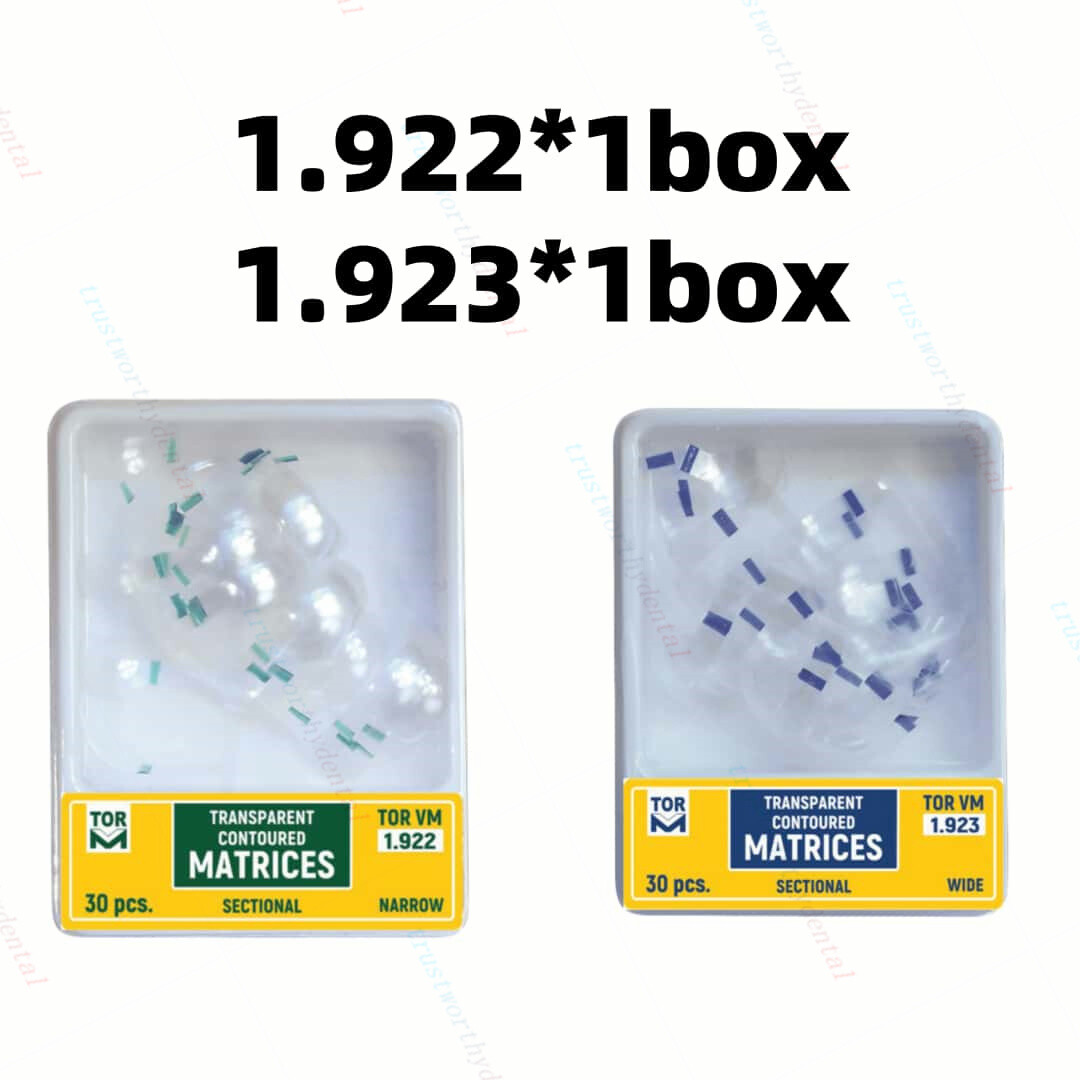 60pc Dental Clear Matrix Transparent Sectional TOR VM Matrices Polyester Matrice