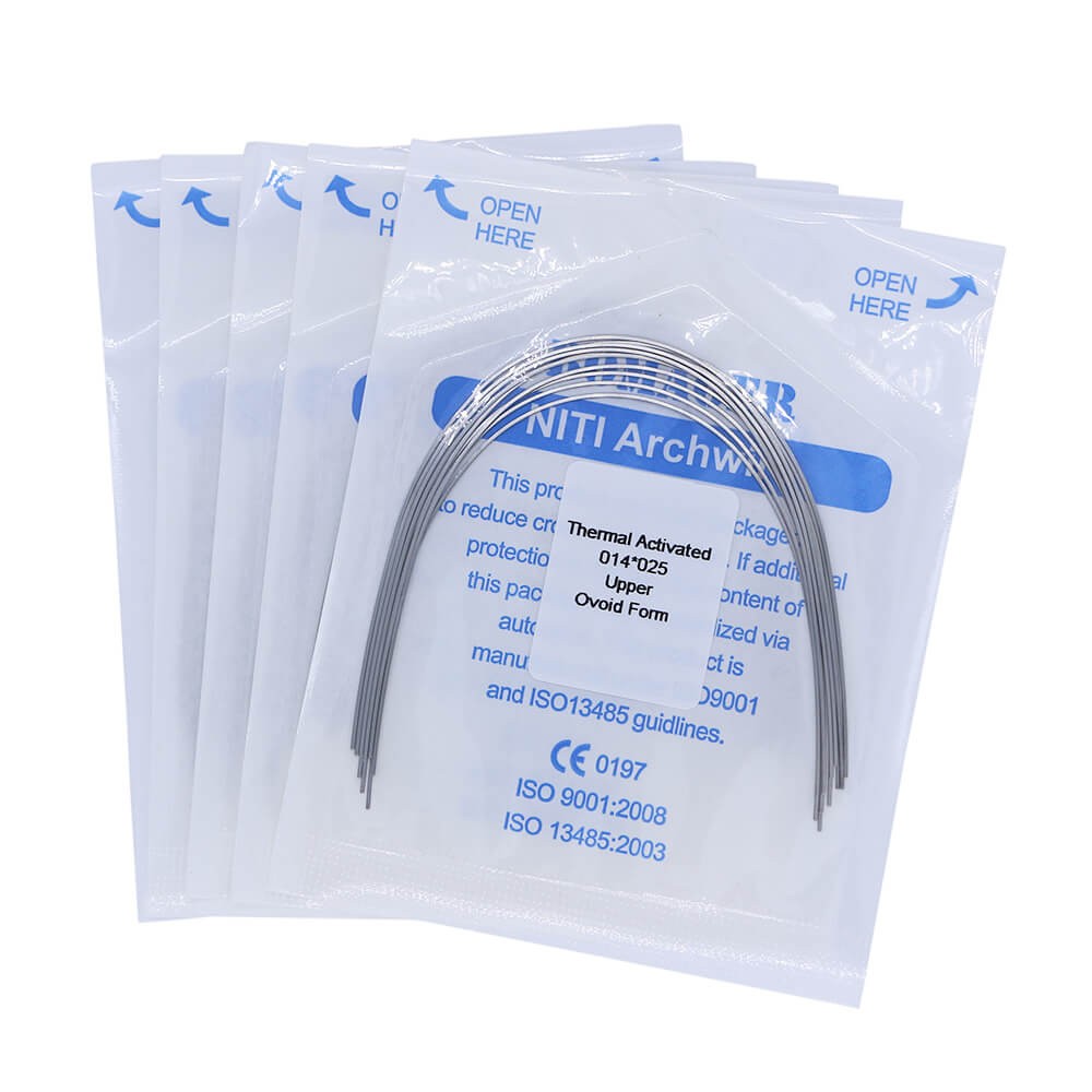 20×Dental Orthodontic Niti Thermal Activated Rectangular Arch Wires 14×25 Upper