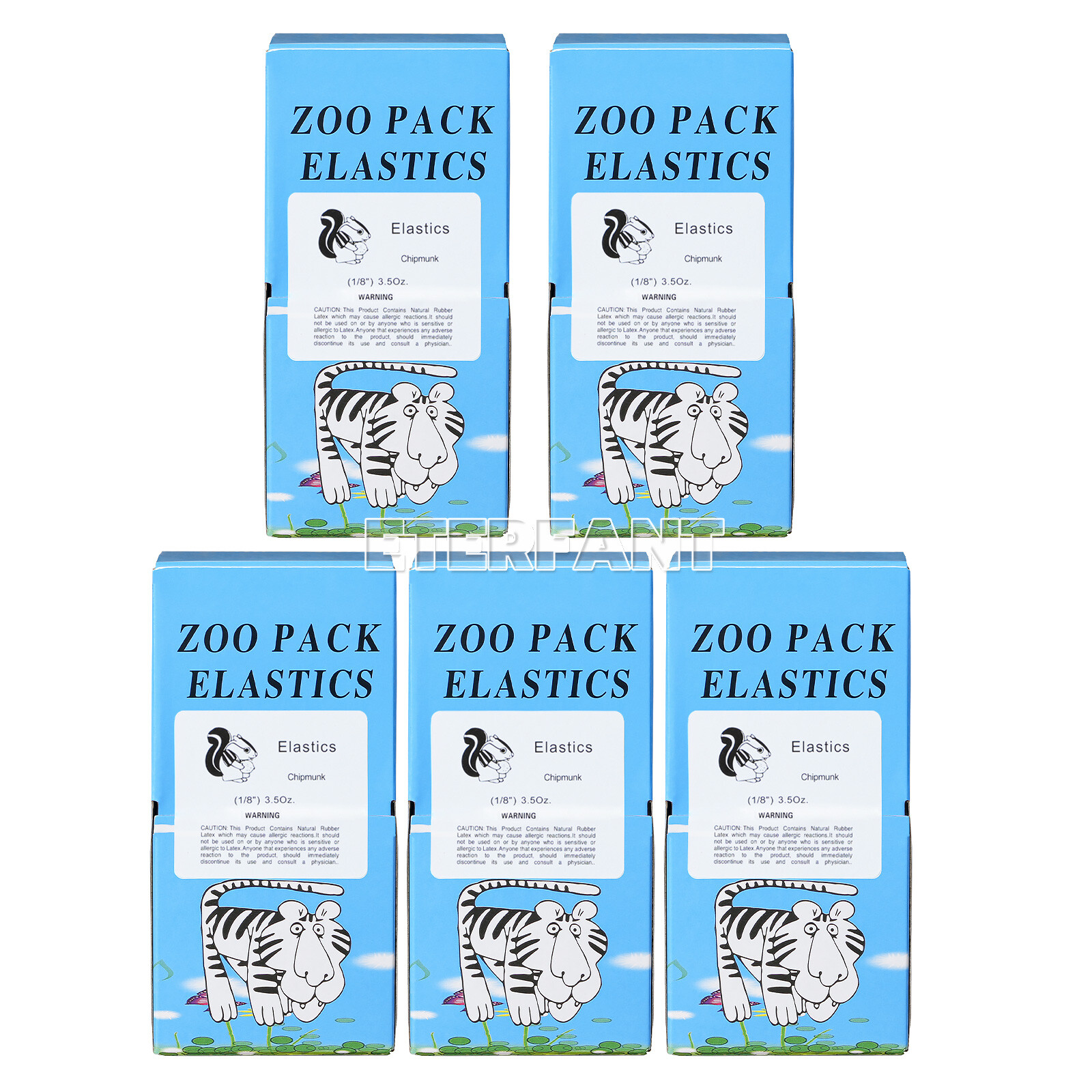2xETERFANT Dental Ortho Elastics Rubber Bands Latex Braces 3.5oz 1/8(Chipmunk)