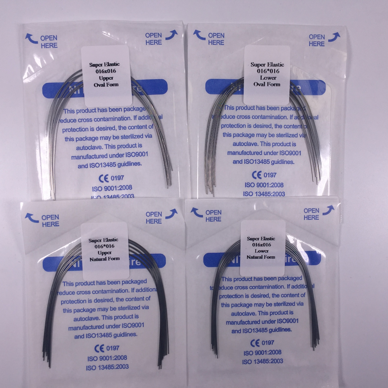 50Bags Dental Niti Super Elastic Arch Wires Rectangular Ortho Natural/Oval Form