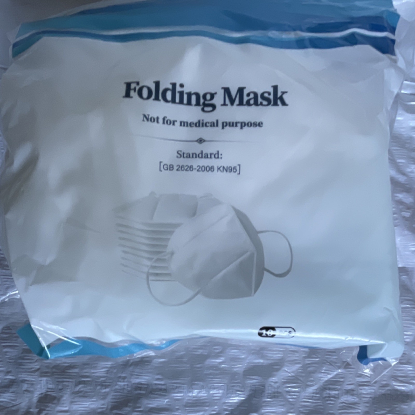 GB 2626-2006 KN95 Folding Disposable Face Masks, Emergency Use, Z02005Z