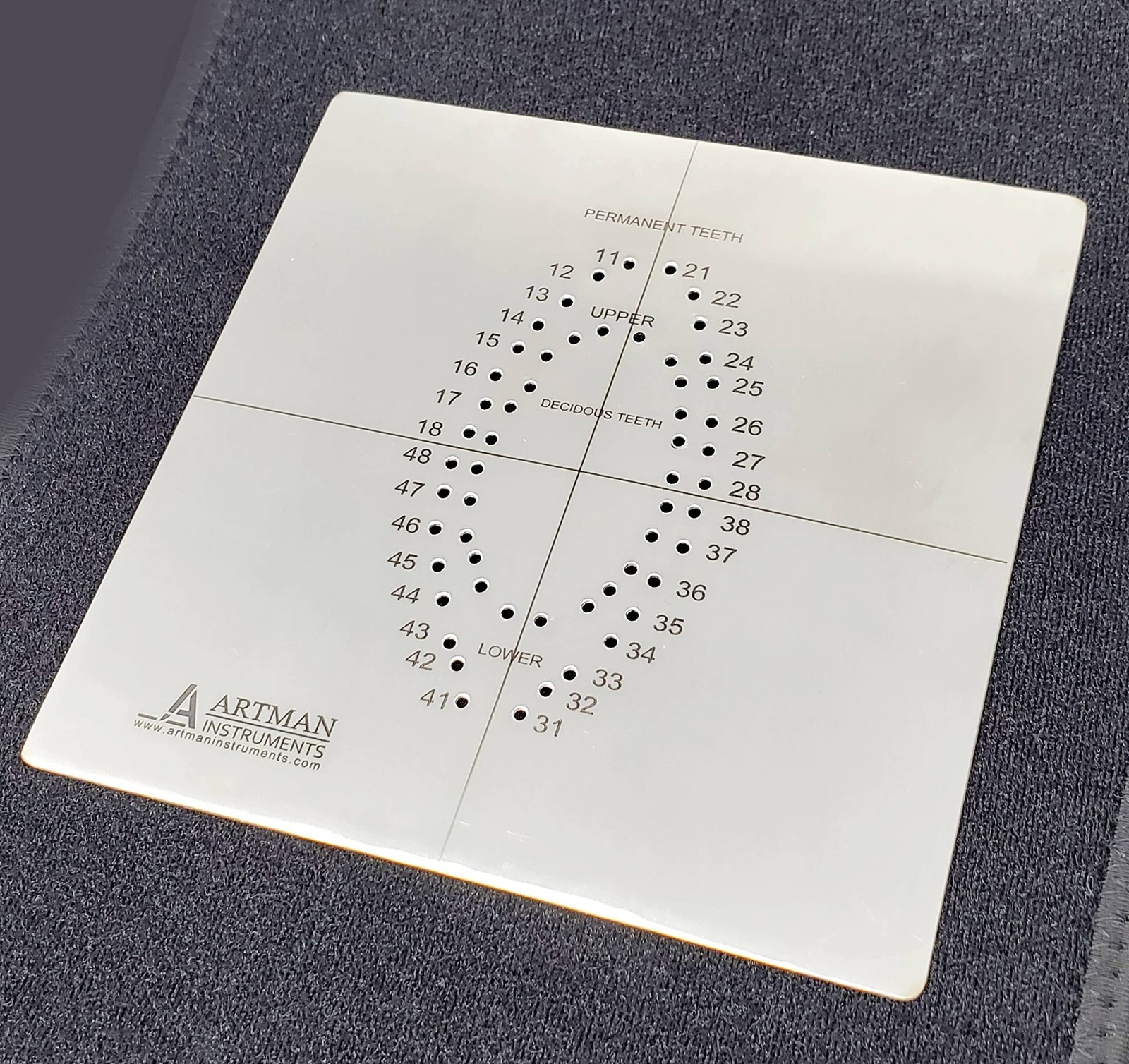 ARTMAN INSTRUMENTS Rubber Dam Template for Hole Punching – Dental Punch…